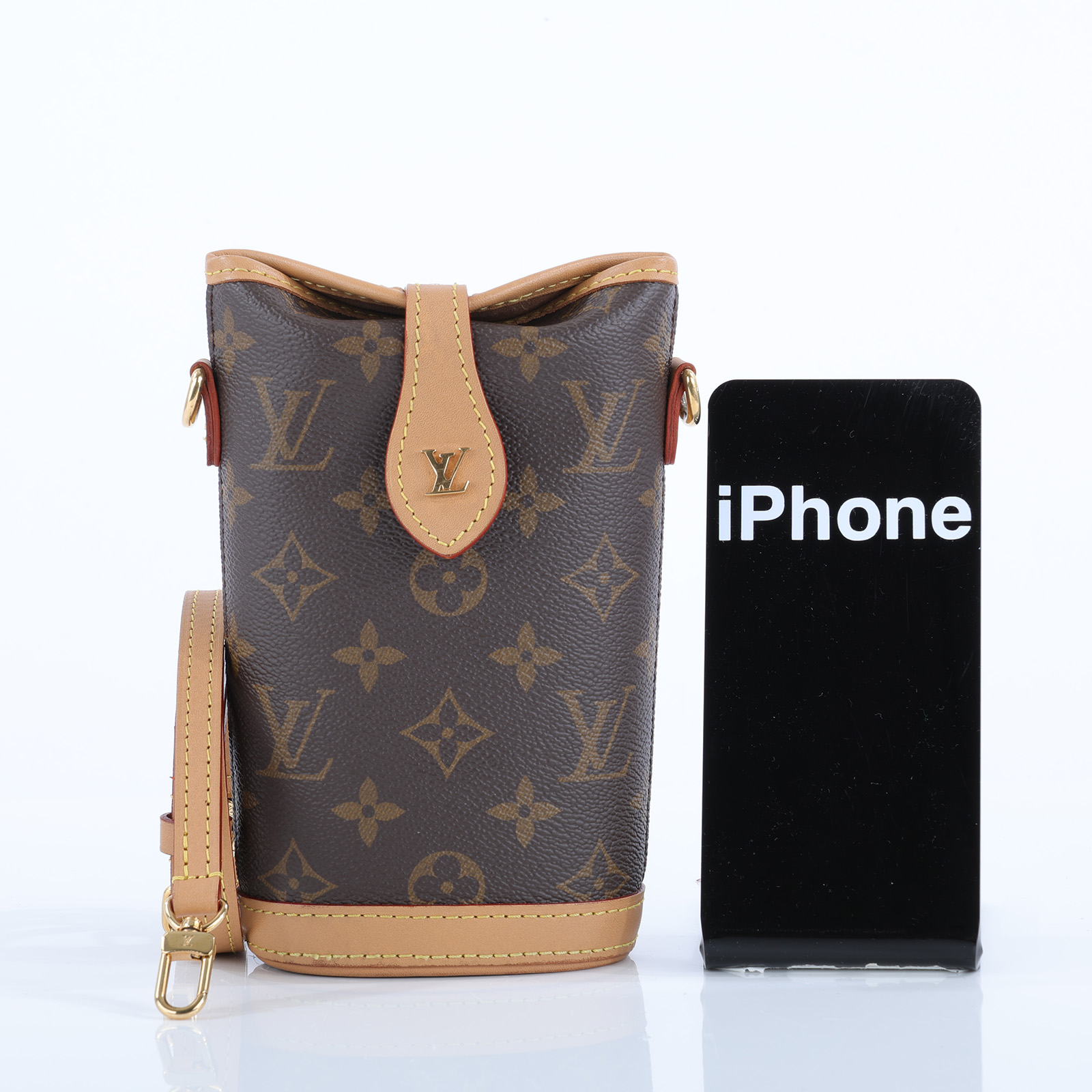 路易威登 LOUIS VUITTON Fold Me Pouch 隨身包 薯條包 M80874 晶片款 原花FOLD ME 原廠盒子/防塵袋/背帶