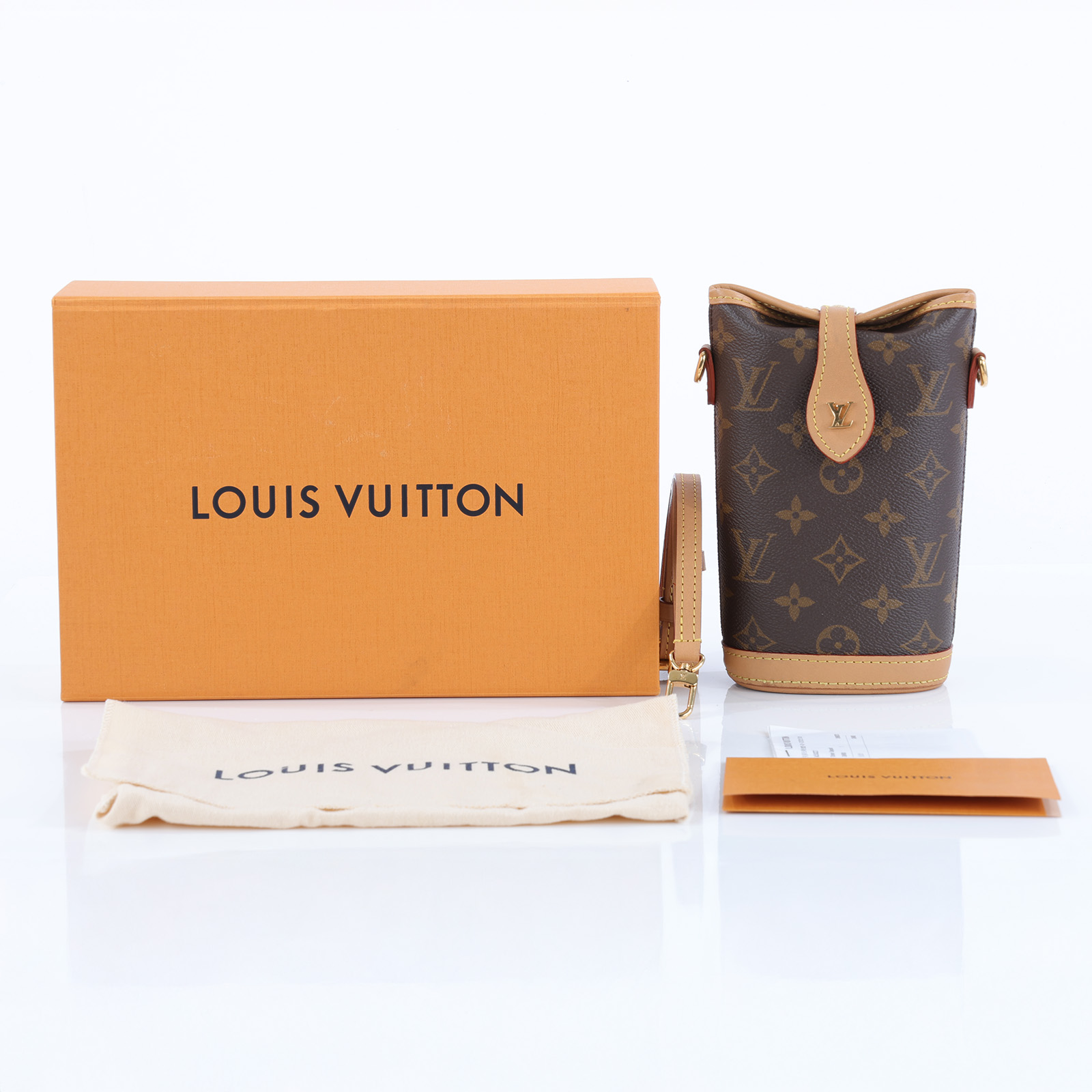 路易威登 LOUIS VUITTON Fold Me Pouch 隨身包 薯條包 M80874 晶片款 原花FOLD ME 原廠盒子/防塵袋/背帶