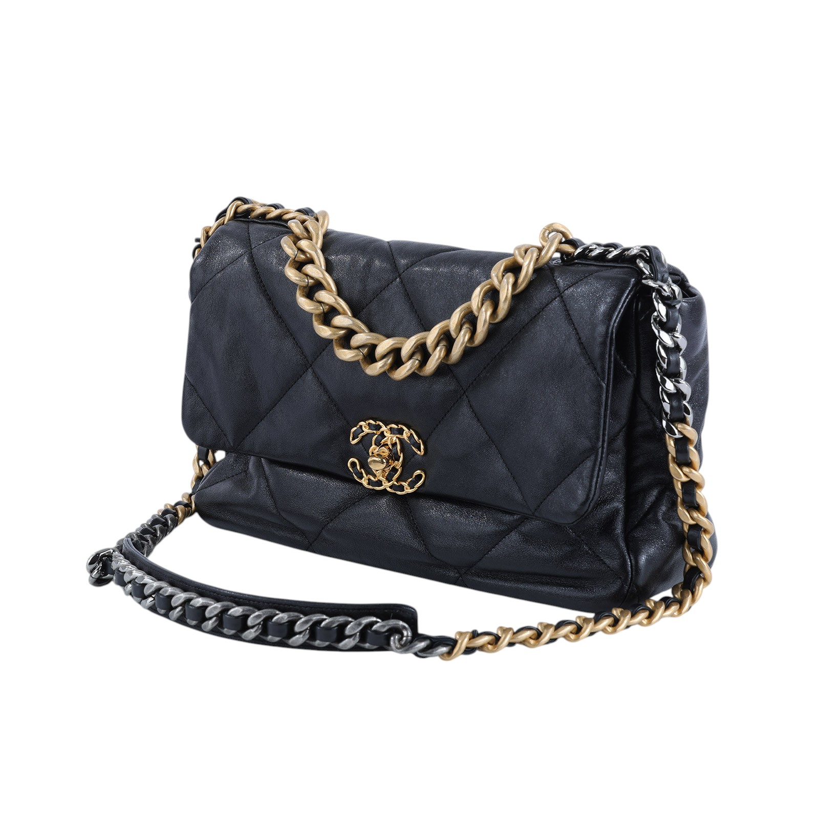 香奈兒 CHANEL 19 大型口蓋包 AS1161 29開黑19BAG 30CM 原廠盒子/防塵袋/保證卡