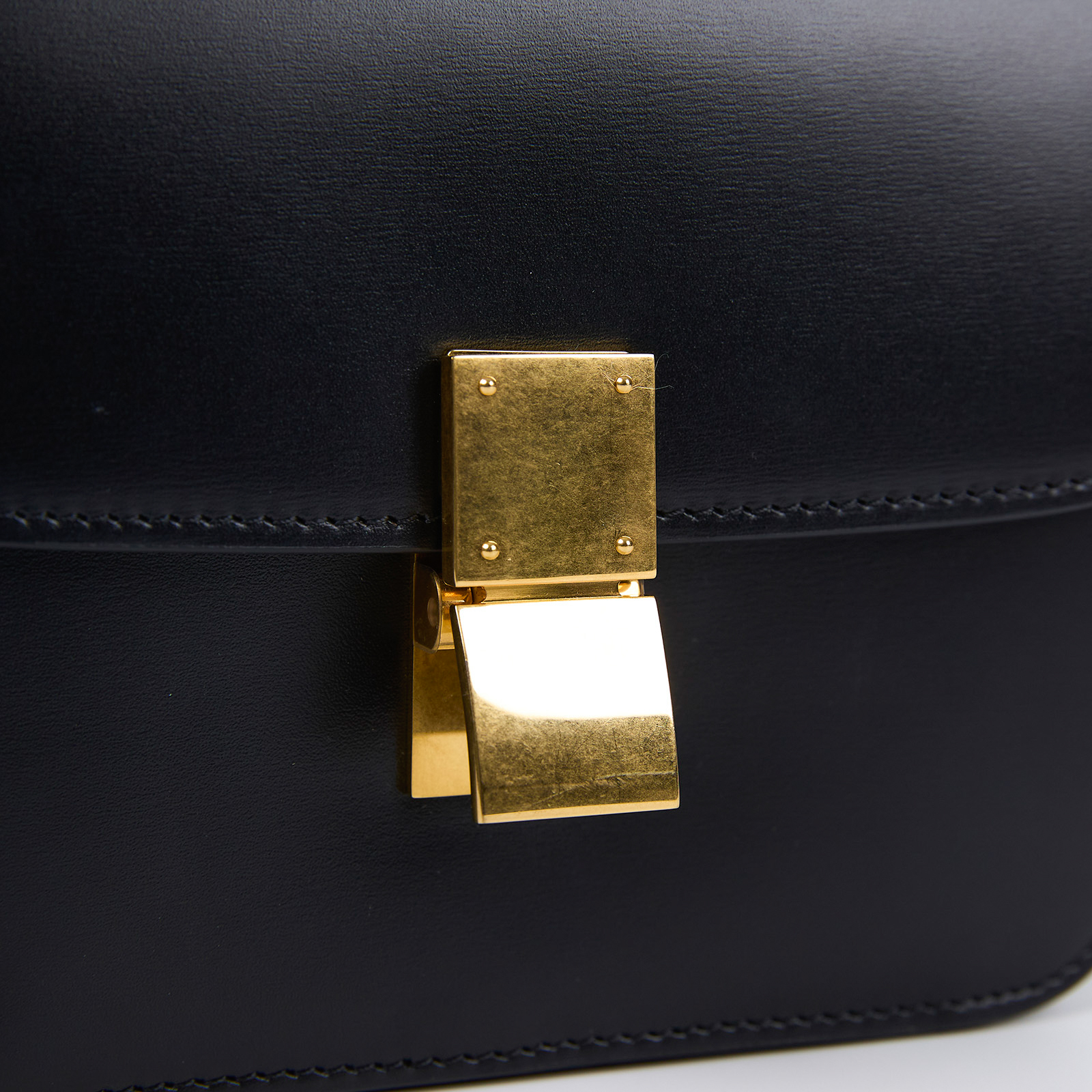 思琳 CELINE 小牛皮 小型 Classic 手袋 164183DLS 黑CLASSIC BOX 防塵袋