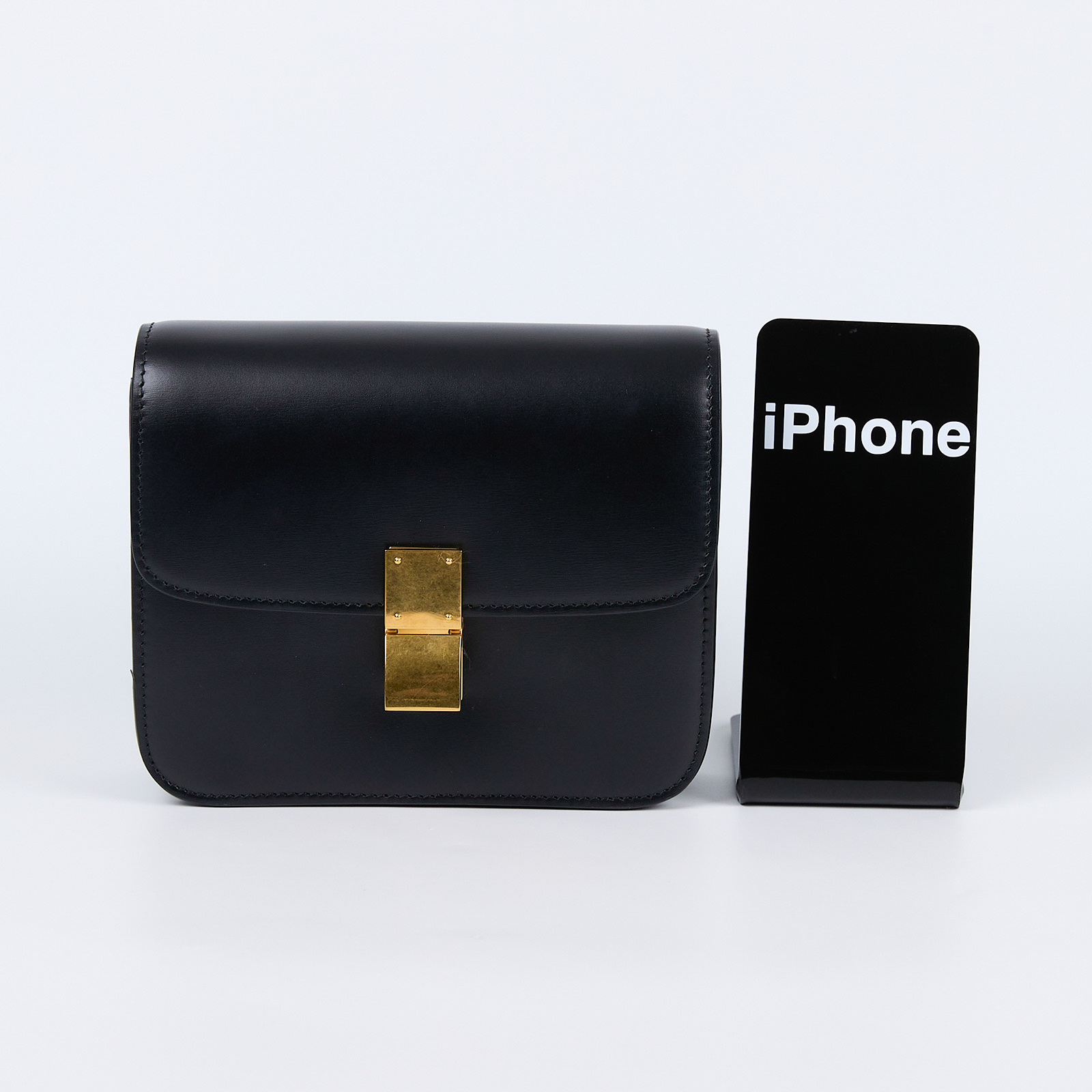 思琳 CELINE 小牛皮 小型 Classic 手袋 164183DLS 黑CLASSIC BOX 防塵袋