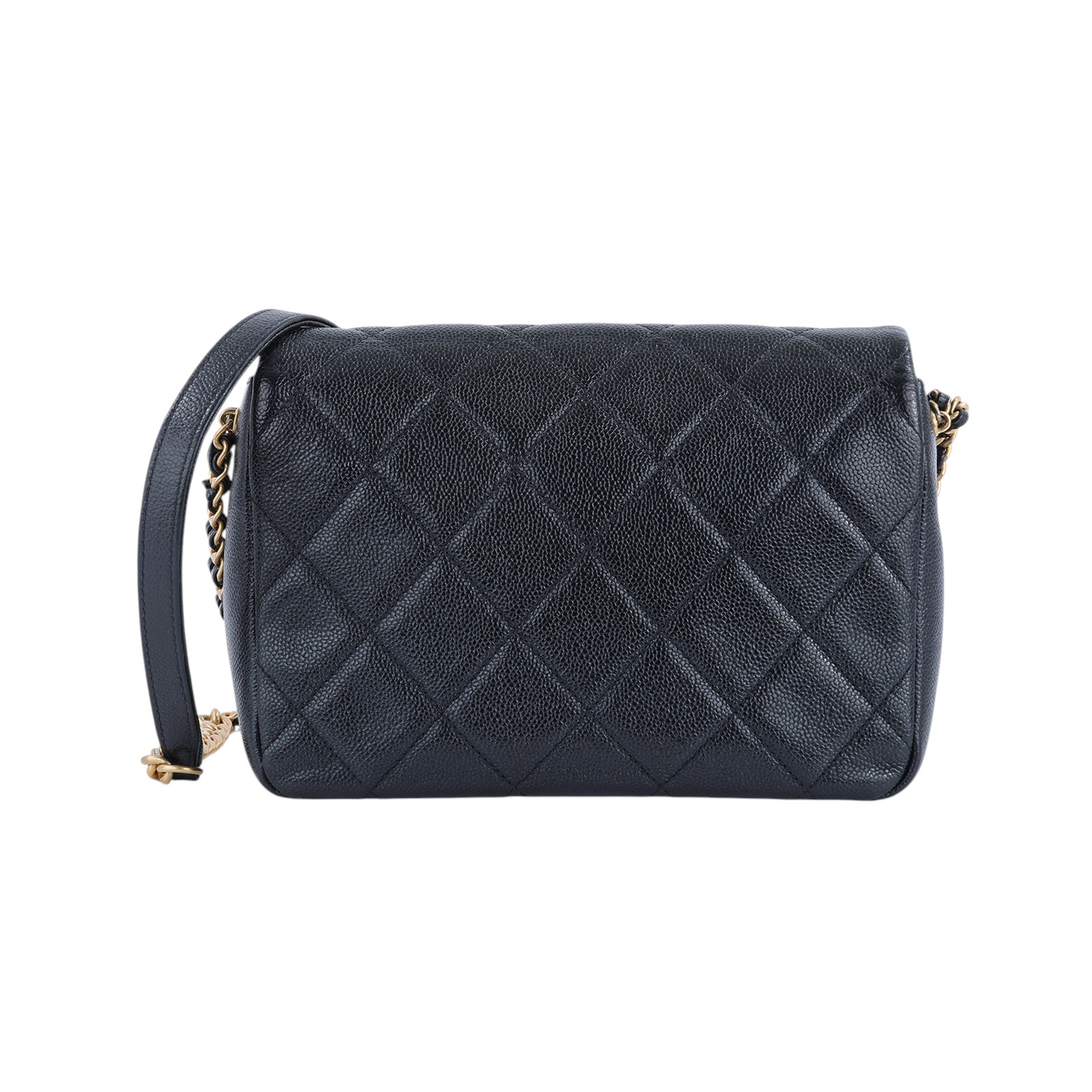 香奈兒 CHANEL Matelasse Chain 肩背 Melody 口蓋包 AS3103 晶片款 黑金荔枝MELODY掀蓋包 無附屬品