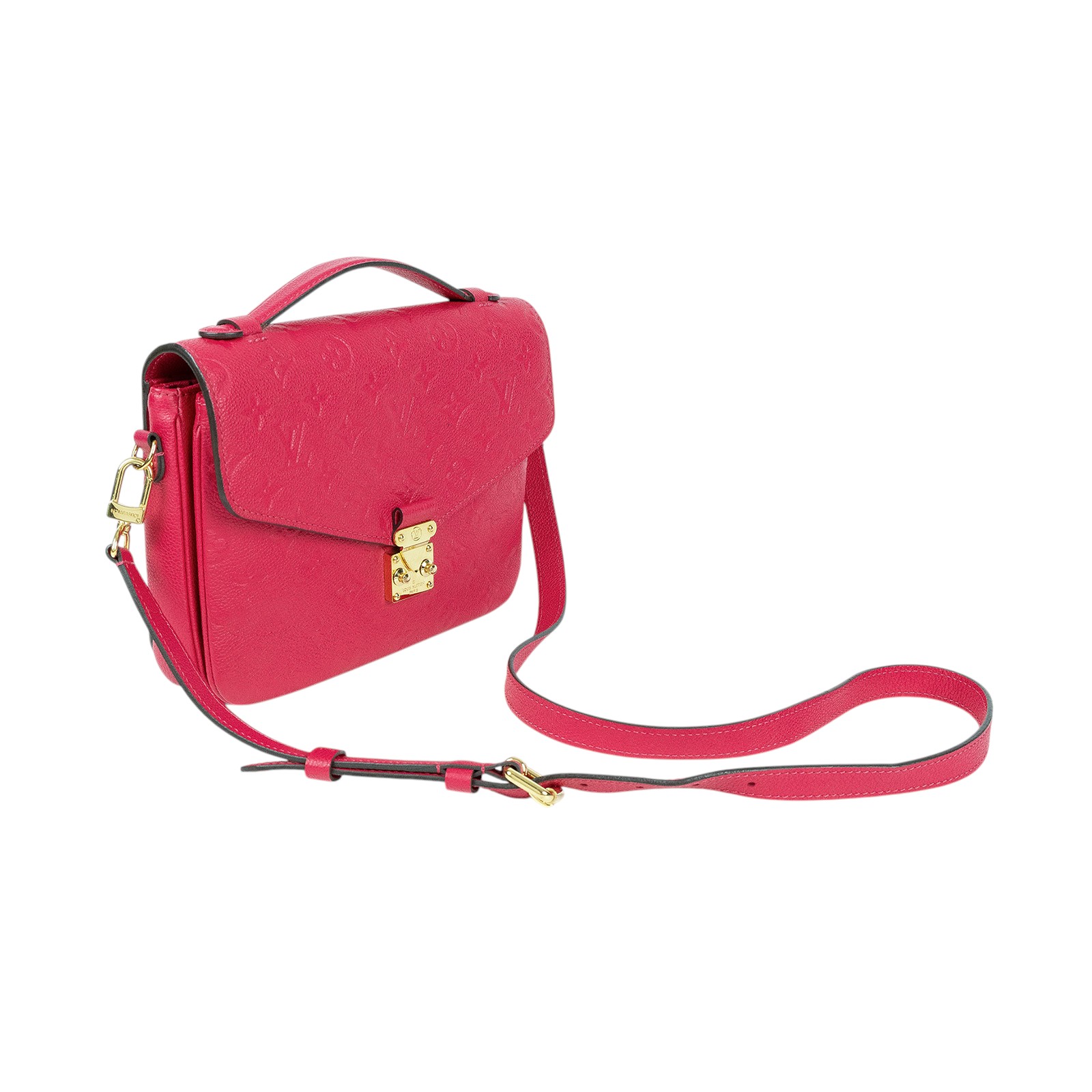 路易威登 LOUIS VUITTON Pochette Métis 手提 肩背郵差包 M44291 桃粉皮革壓紋郵差包 防塵袋