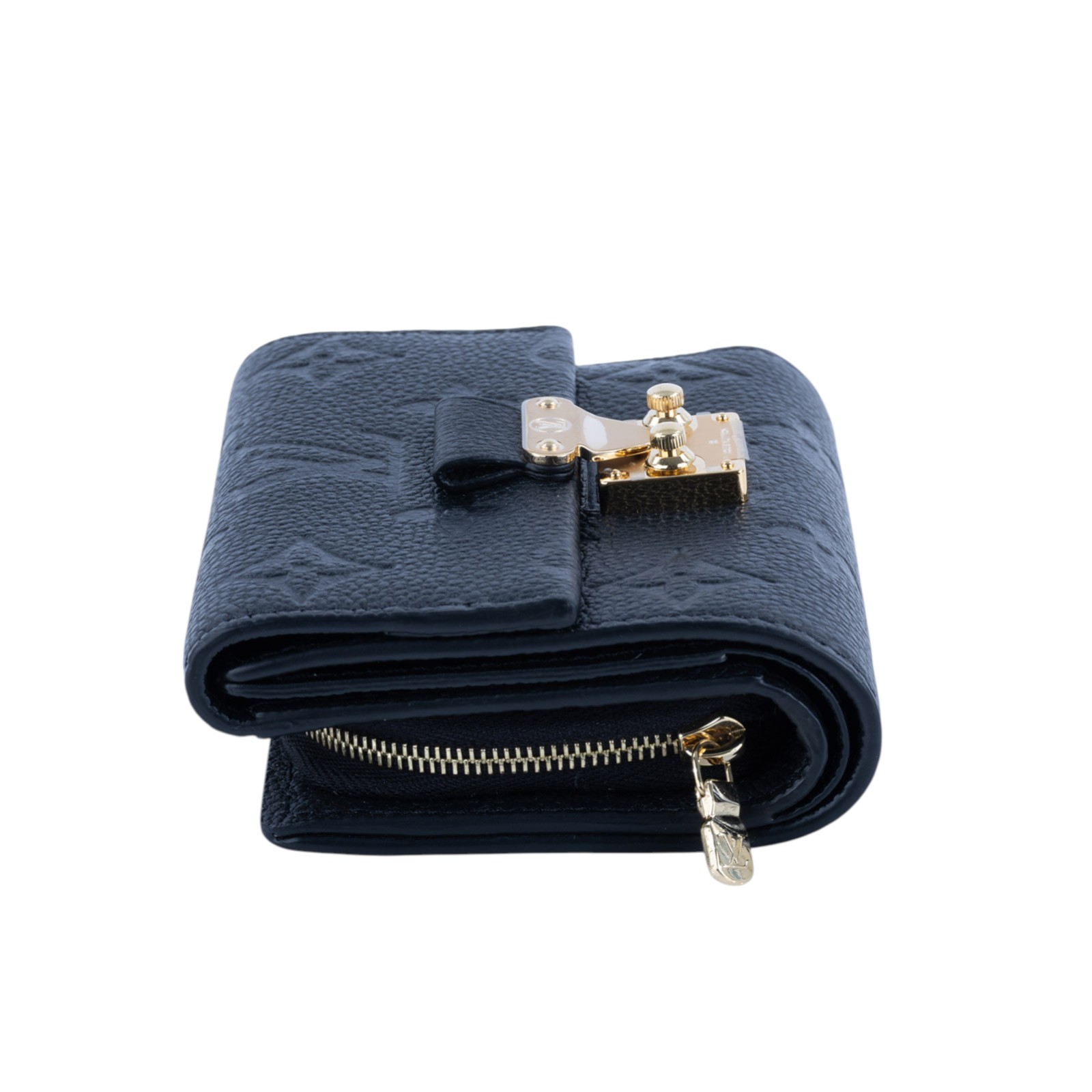 路易威登 LOUIS VUITTON Métis 小型錢包 短夾 M80880 晶片款 黑原花壓紋METIS三折短夾 原廠盒子/防塵袋