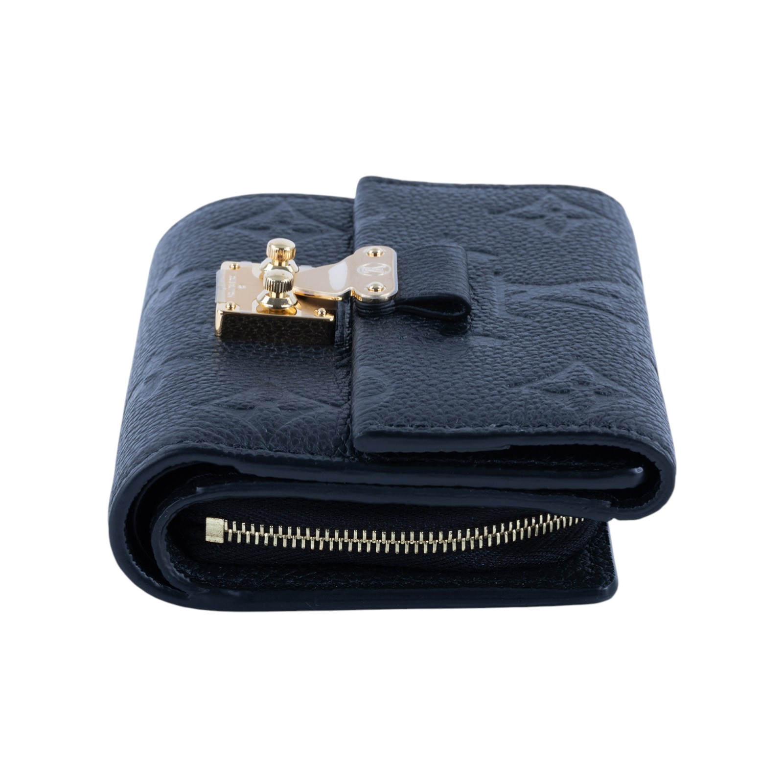 路易威登 LOUIS VUITTON Métis 小型錢包 短夾 M80880 晶片款 黑原花壓紋METIS三折短夾 原廠盒子/防塵袋