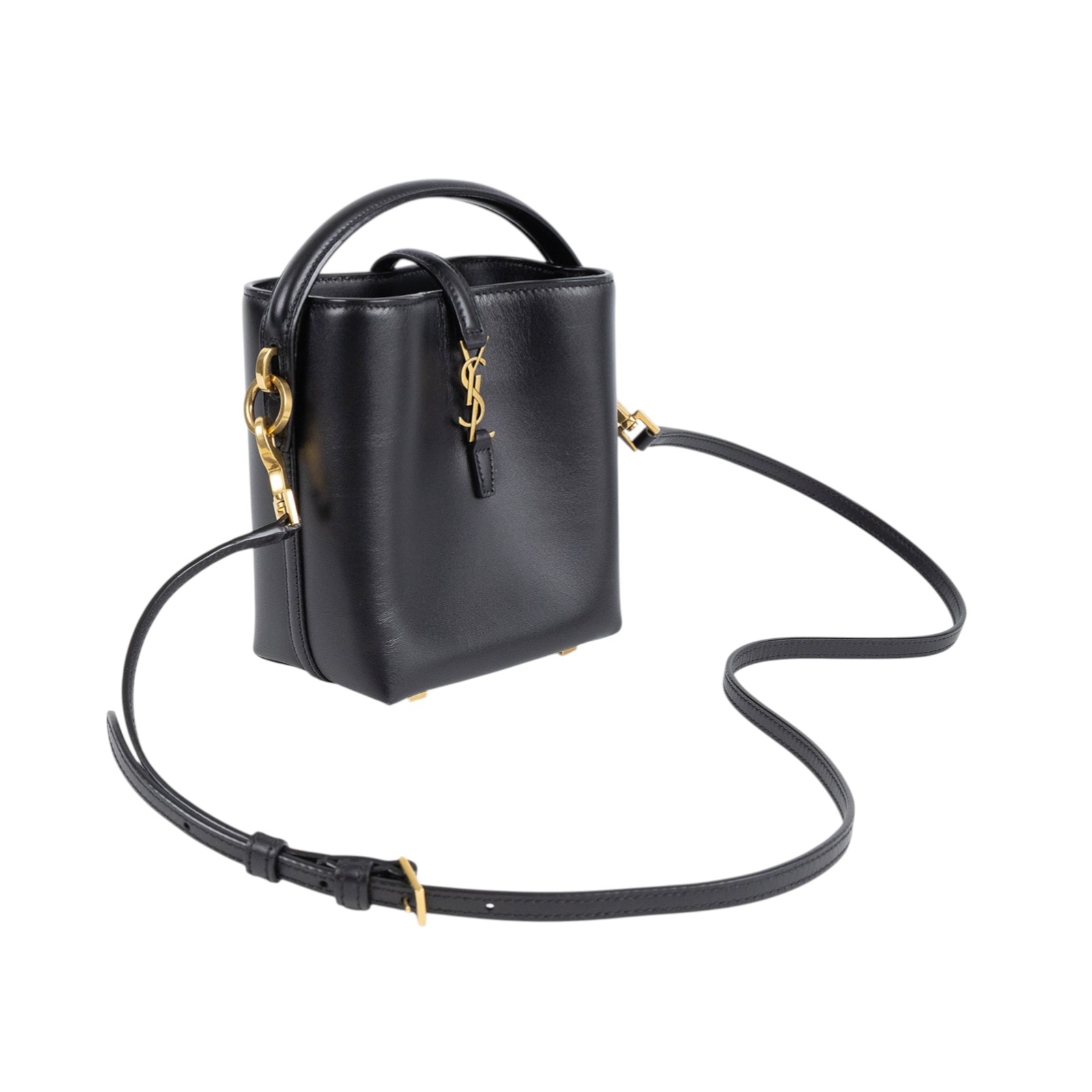 聖羅蘭 YSL SAINT LAURENT le 37 亮面皮革 迷你手袋 7658702R20W 黑Le 37 Mini 防塵袋/背帶