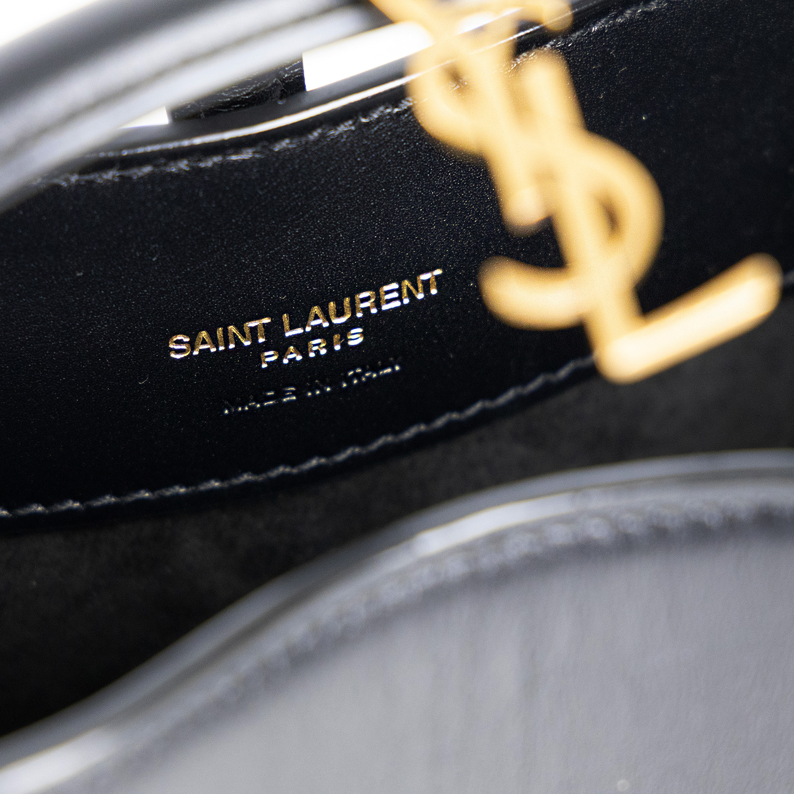 聖羅蘭 YSL SAINT LAURENT le 37 亮面皮革 迷你手袋 7658702R20W 黑Le 37 Mini 防塵袋/背帶