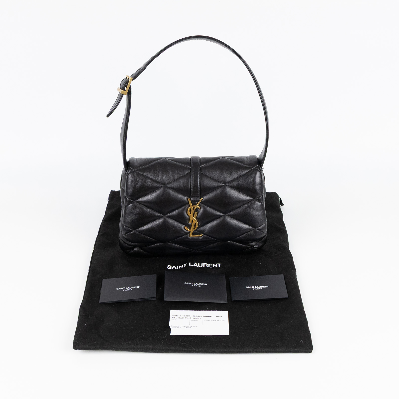 聖羅蘭 YSL SAINT LAURENT LE 5 À 7 手提 肩背包 698567AAAO0 LE 57 羊皮金釦肩背包 防塵袋/保證卡