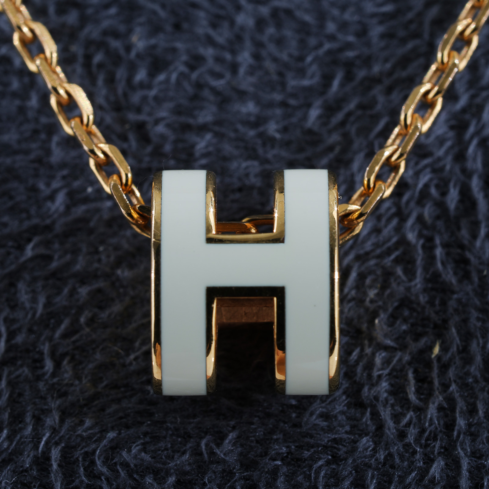 愛馬仕 Hermès Mini Pop H 墜飾 白色 H147992Fv49 ST 12 23 白MINI POP H 項鍊 無附屬品