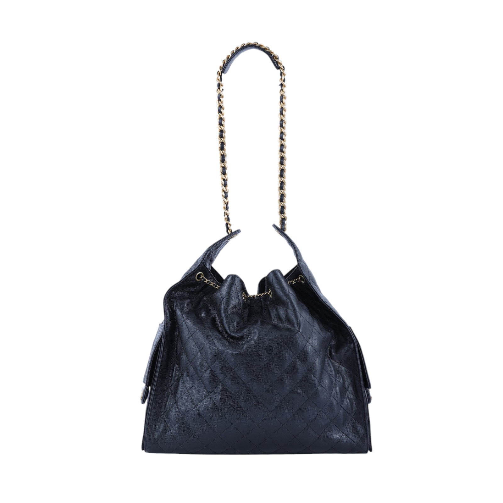 香奈兒 CHANEL 2025 春夏 25 大型包 AS5553 B20304 晶片款 黑金荔枝25 BAG 大號 防塵袋
