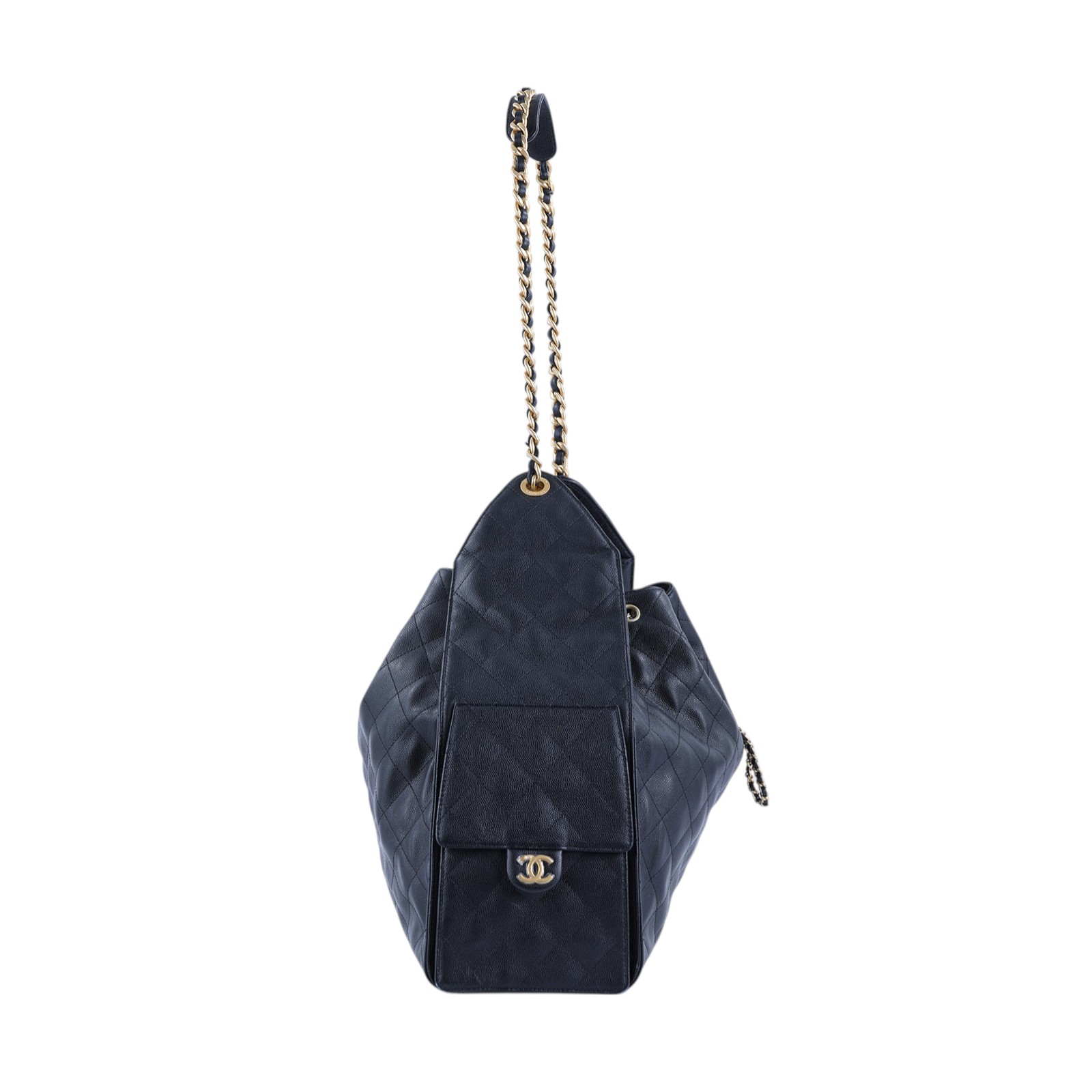 香奈兒 CHANEL 2025 春夏 25 大型包 AS5553 B20304 晶片款 黑金荔枝25 BAG 大號 防塵袋
