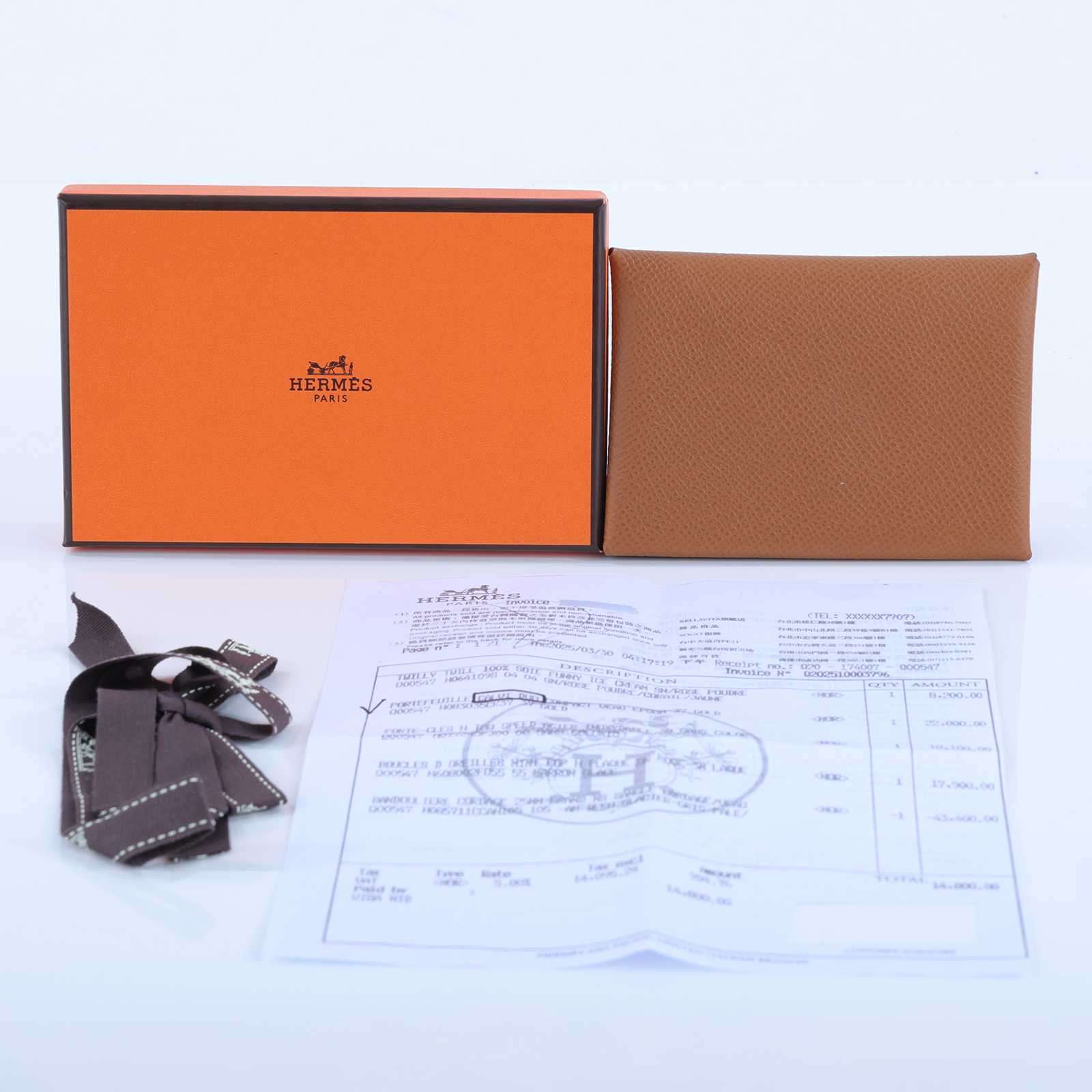 愛馬仕 Hermès Calvi Duo 卡包 H083035CK37 H083035CK37/W UY 010 TM  原廠盒子/購買證明影本