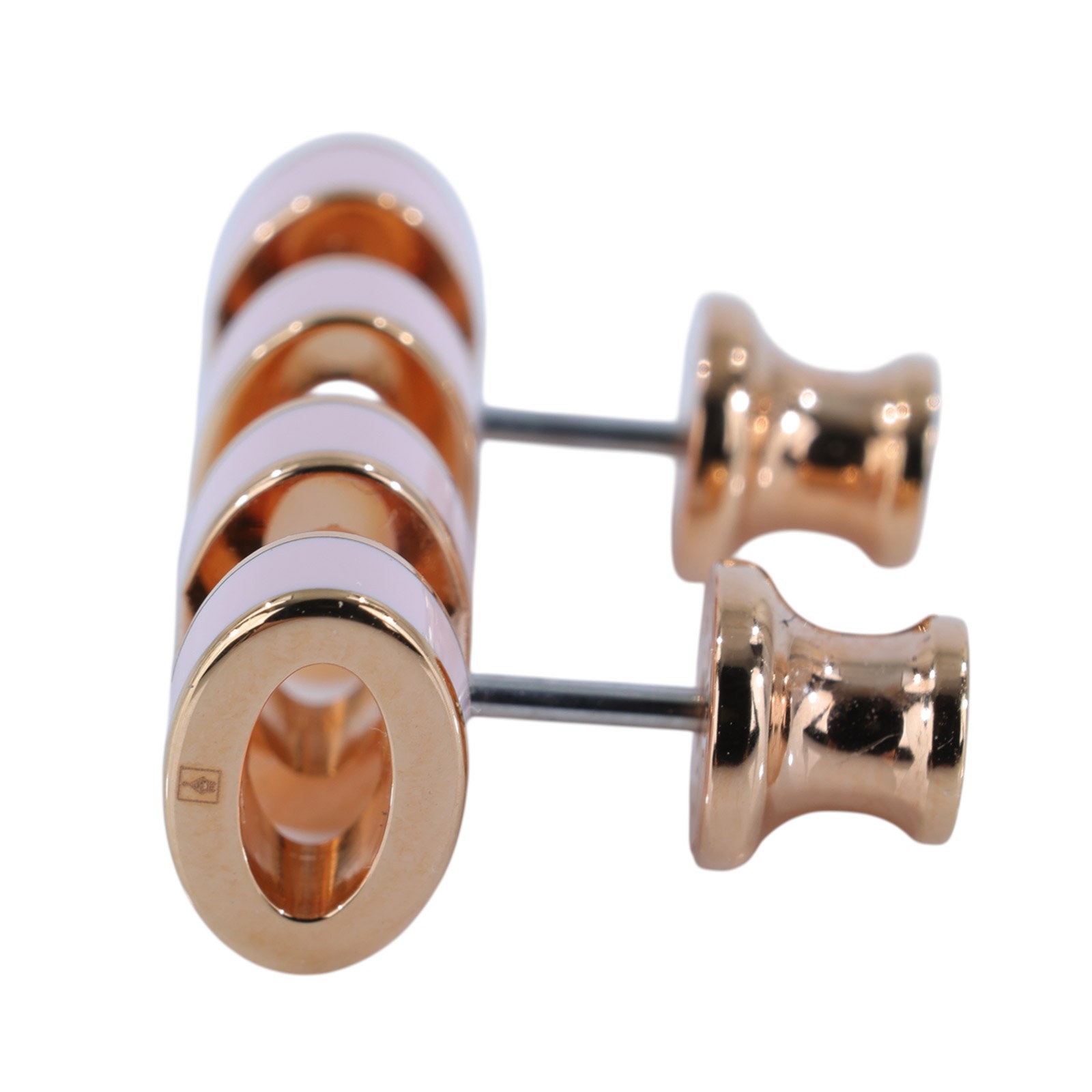 愛馬仕 Hermès Mini Pop H 耳釘 淺褐色 H608002F055 H608002F055/ST 02 64  原廠盒子/防塵袋/購買證明影本
