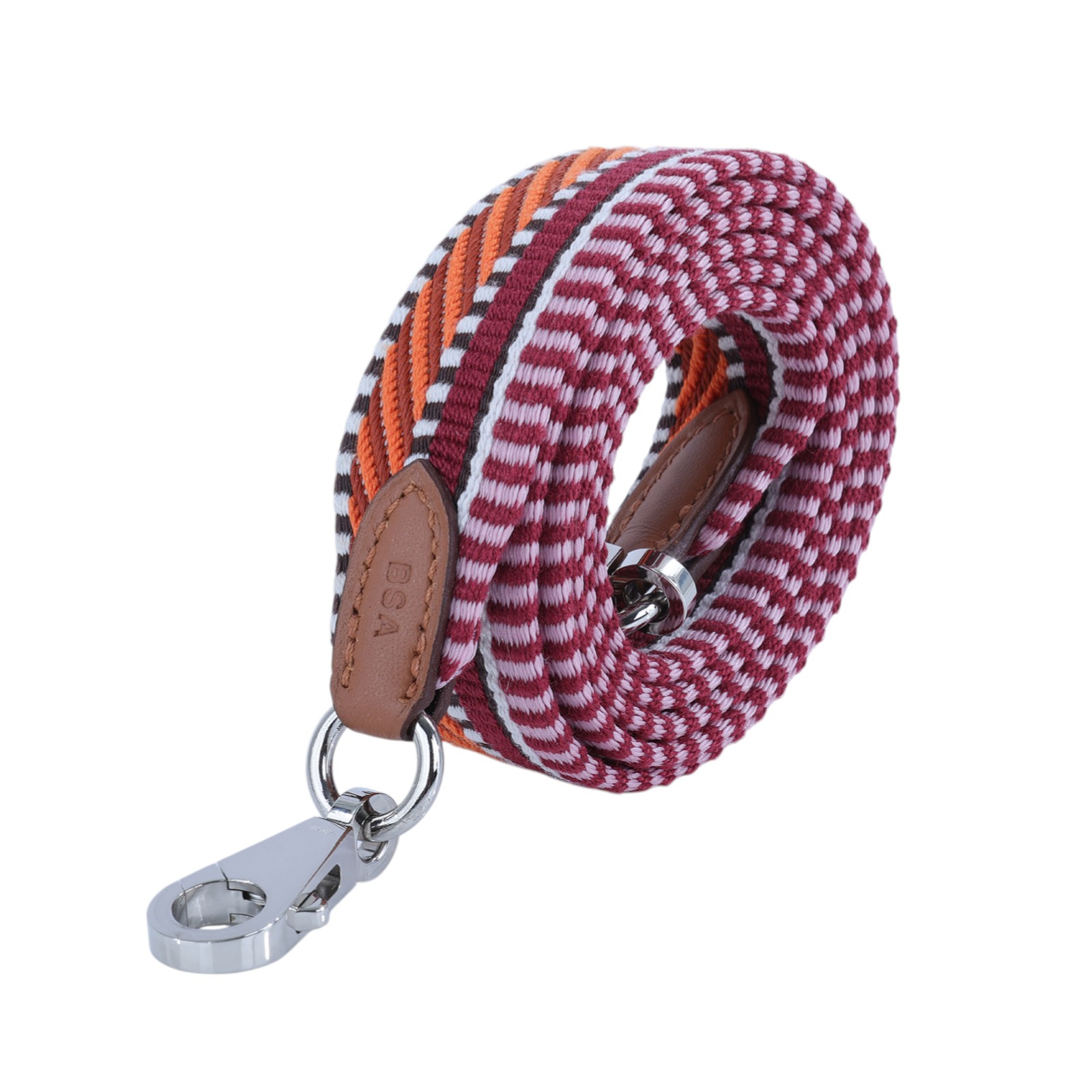 愛馬仕 Hermès 包包背帶  B S A B刻紅橘拚側背帶 原廠盒子/防塵袋/購買證明影本
