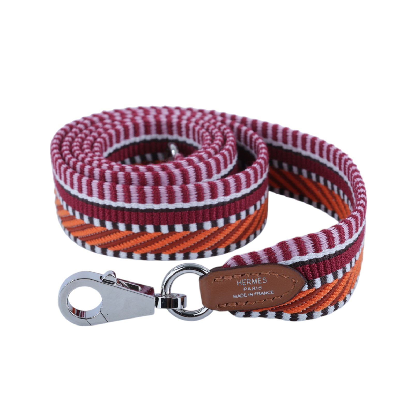 愛馬仕 Hermès 包包背帶  B S A B刻紅橘拚側背帶 原廠盒子/防塵袋/購買證明影本
