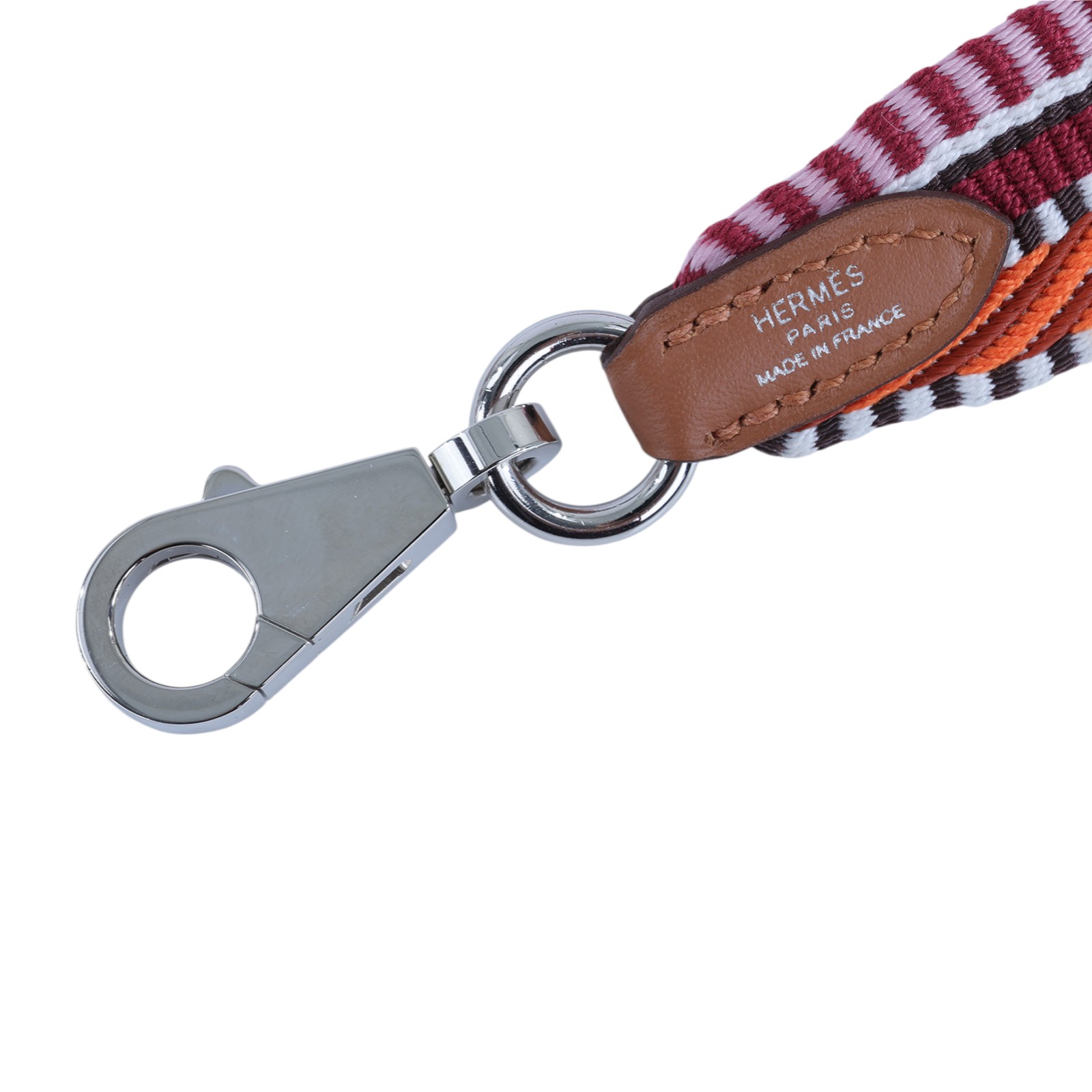 愛馬仕 Hermès 包包背帶  B S A B刻紅橘拚側背帶 原廠盒子/防塵袋/購買證明影本