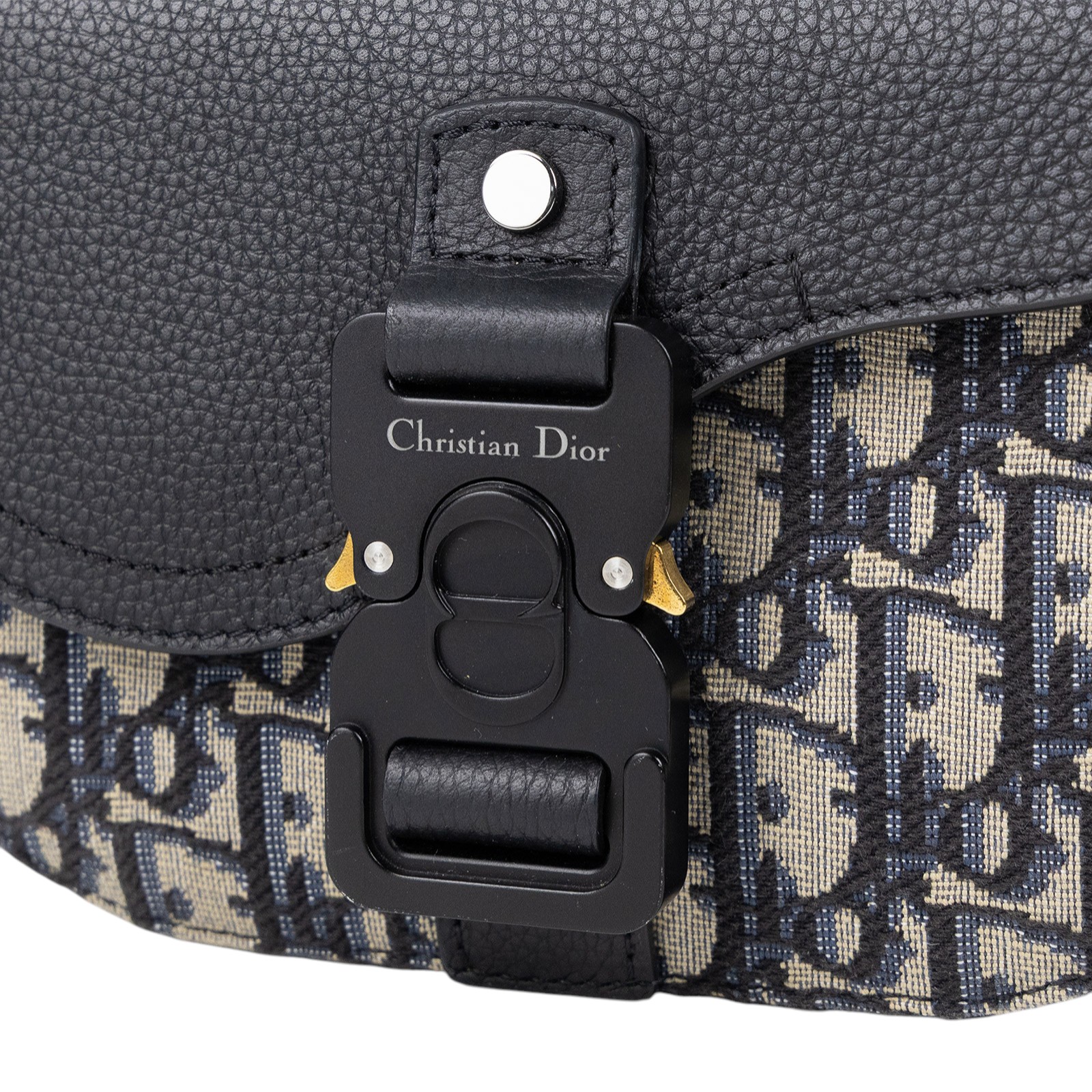 迪奧 CHRISTIAN DIOR Saddle 迷你 翻蓋 郵差包 2ADCA435YKS 藍緹花帆布馬鞍包 原廠盒子/防塵袋/購買證明正本