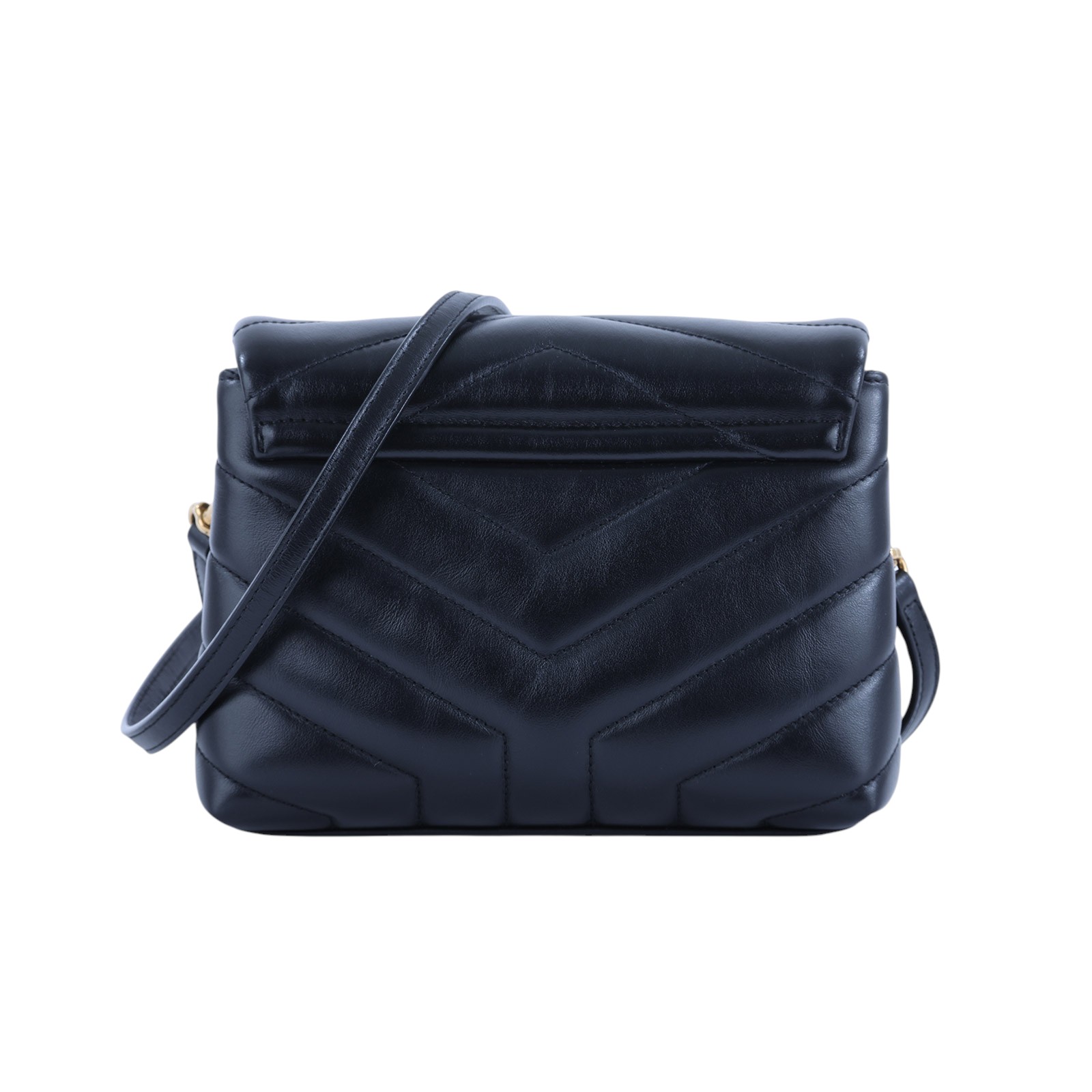 聖羅蘭 YSL SAINT LAURENT Loulou 絎縫 皮革 TOY 手袋 630951DV707 黑金LOULOU TOY 防塵袋 /背帶