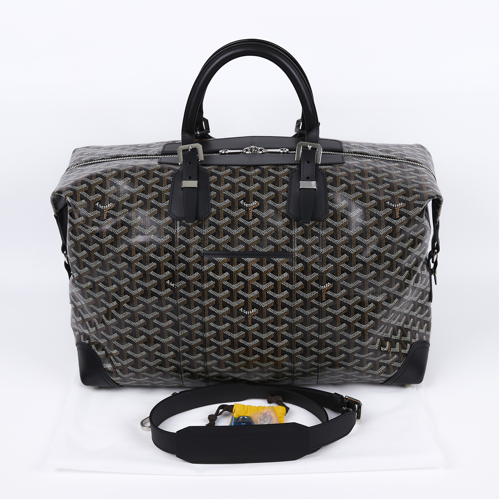 高雅德 GOYARD Bowling 45 bag 旅行袋 BOWLIN045TY 黑保齡球包45 鎖組/STARP
