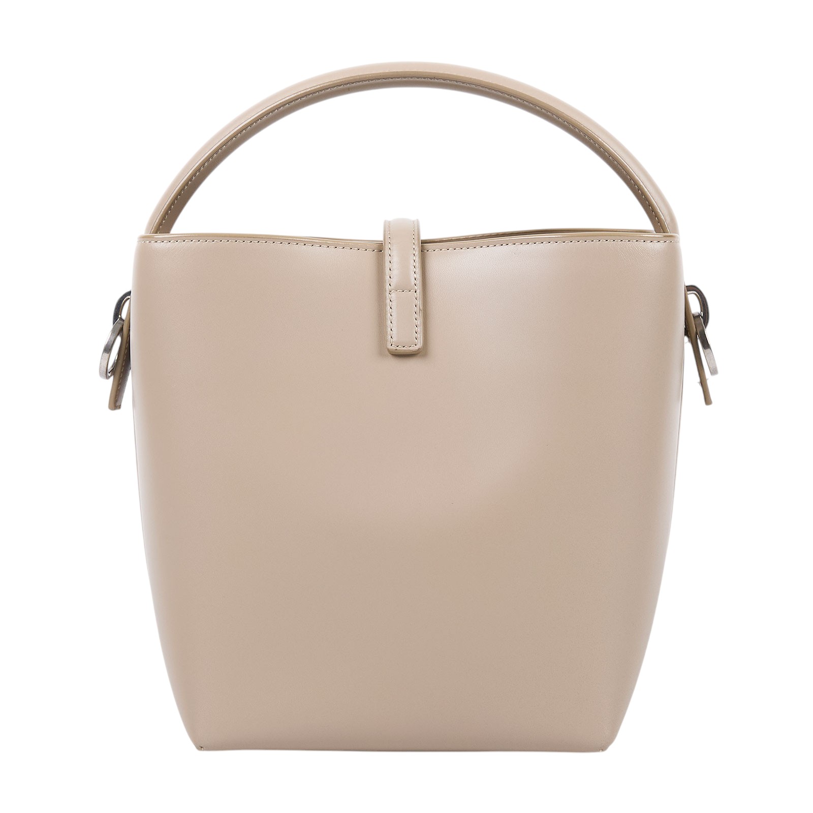 聖羅蘭 YSL SAINT LAURENT le 37 亮面皮革 小型手袋 7490362R20W 米灰LE 37 SMALL 原廠盒子/防塵袋/購買證明正本