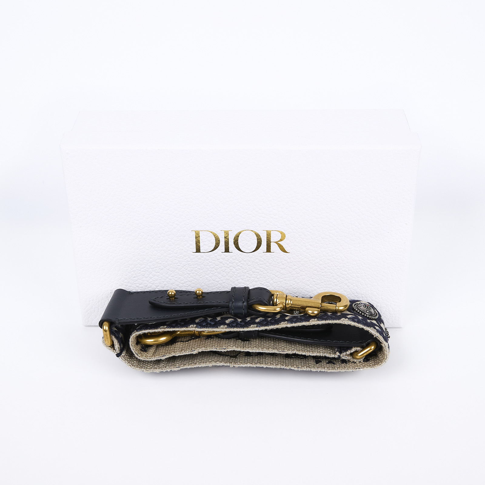 迪奧 CHRISTIAN DIOR Oblique 背帶 S8520CTZQ OBLIQUE 金屬造型背帶 原廠盒子