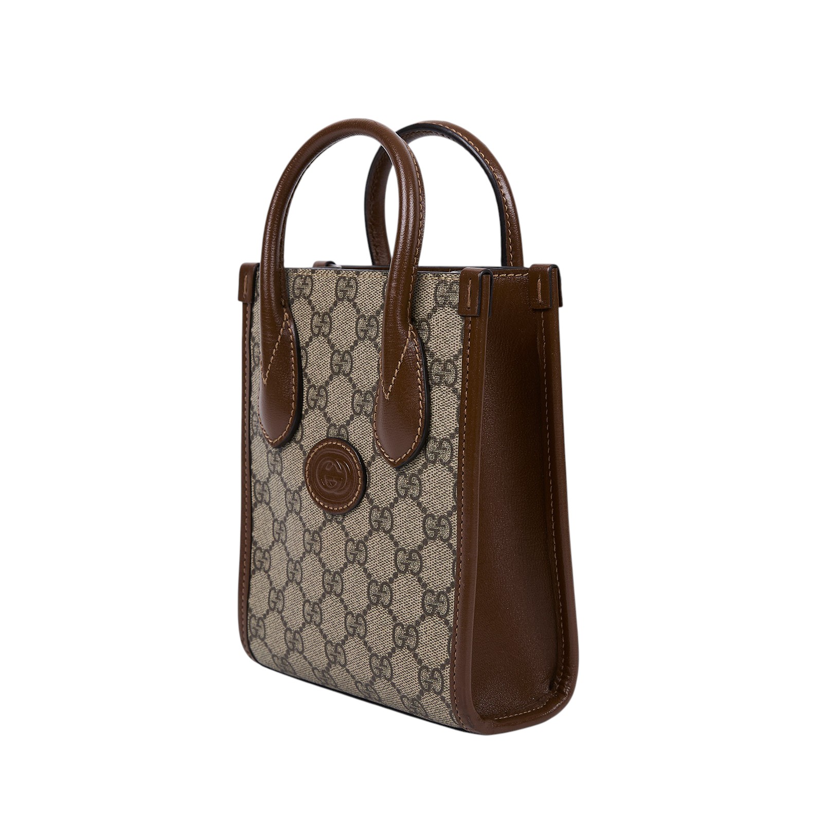古馳 GUCCI Interlocking G 迷你 手提袋 671623 咖INTERLOCKING琴譜包 背帶/原廠盒子/防塵袋