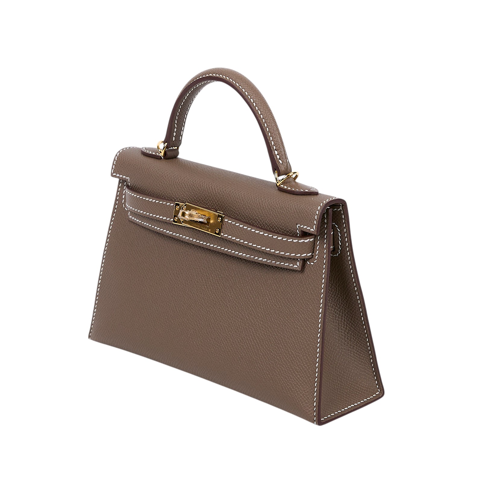 愛馬仕 Hermès Kelly Bag 凱莉包 mini II 大象灰 H071302CC18 H071302CC/WMU 484 IK  原廠盒子/防塵袋/背帶