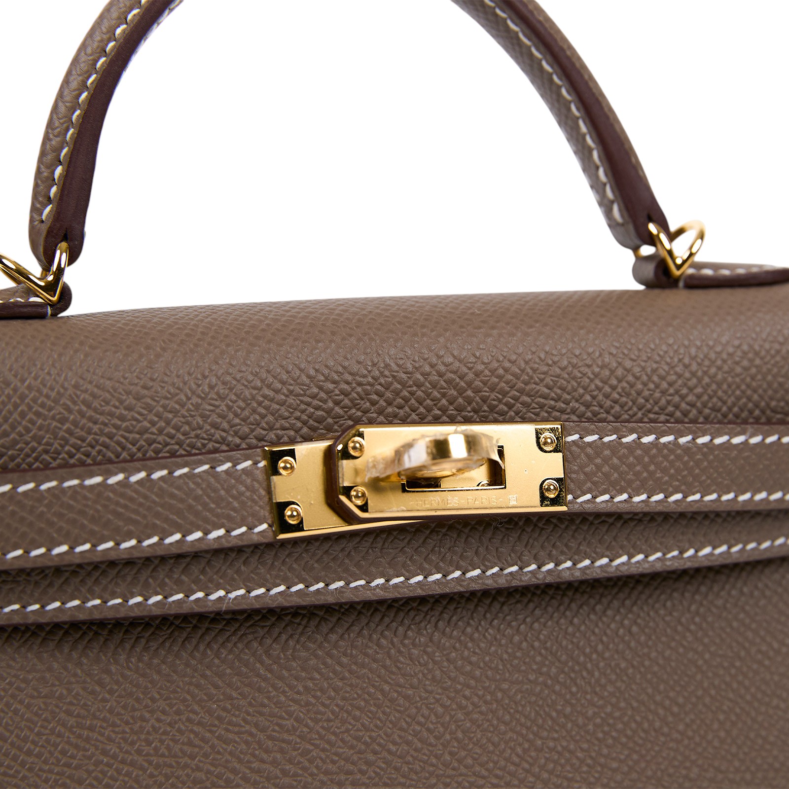 愛馬仕 Hermès Kelly Bag 凱莉包 mini II 大象灰 H071302CC18 H071302CC/WMU 484 IK  原廠盒子/防塵袋/背帶