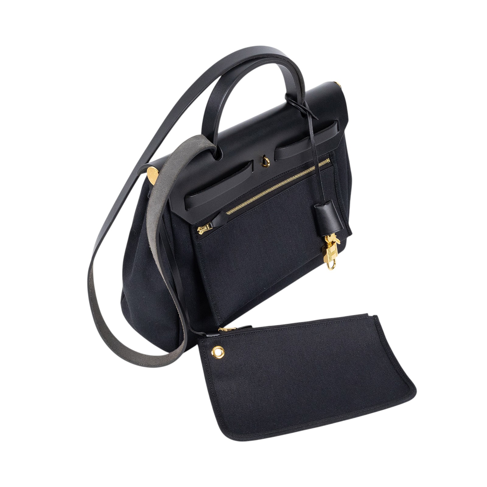 愛馬仕 Hermès Herbag Zip 31 HER31 Y TS 010 AU Y刻黑帆布HERBAG 31 防塵袋/原廠盒子/鎖組/內袋