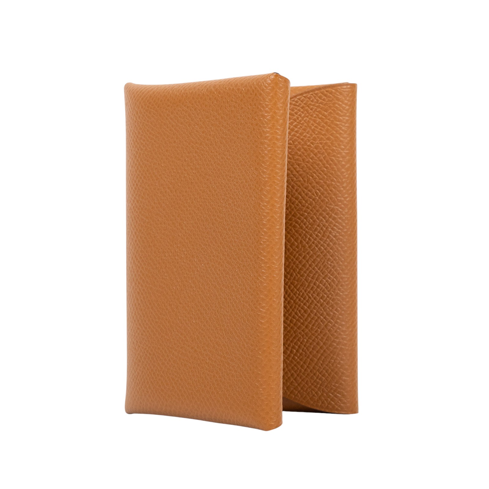 愛馬仕 Hermès Calvi Duo 卡包 CALD B MZ 005 AG B刻金棕CALVI DUO 原廠盒子