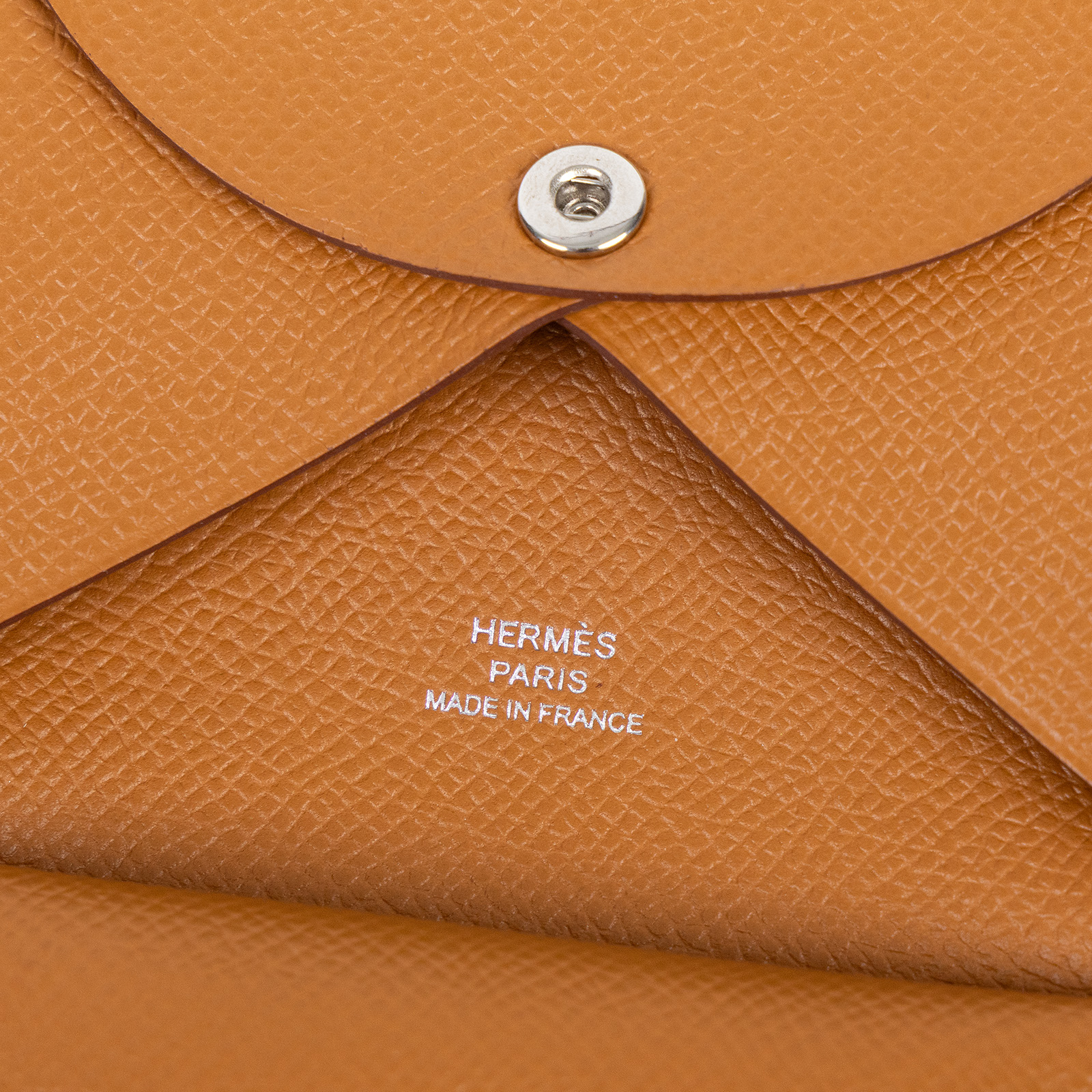 愛馬仕 Hermès Calvi Duo 卡包 CALD B MZ 005 AG B刻金棕CALVI DUO 原廠盒子