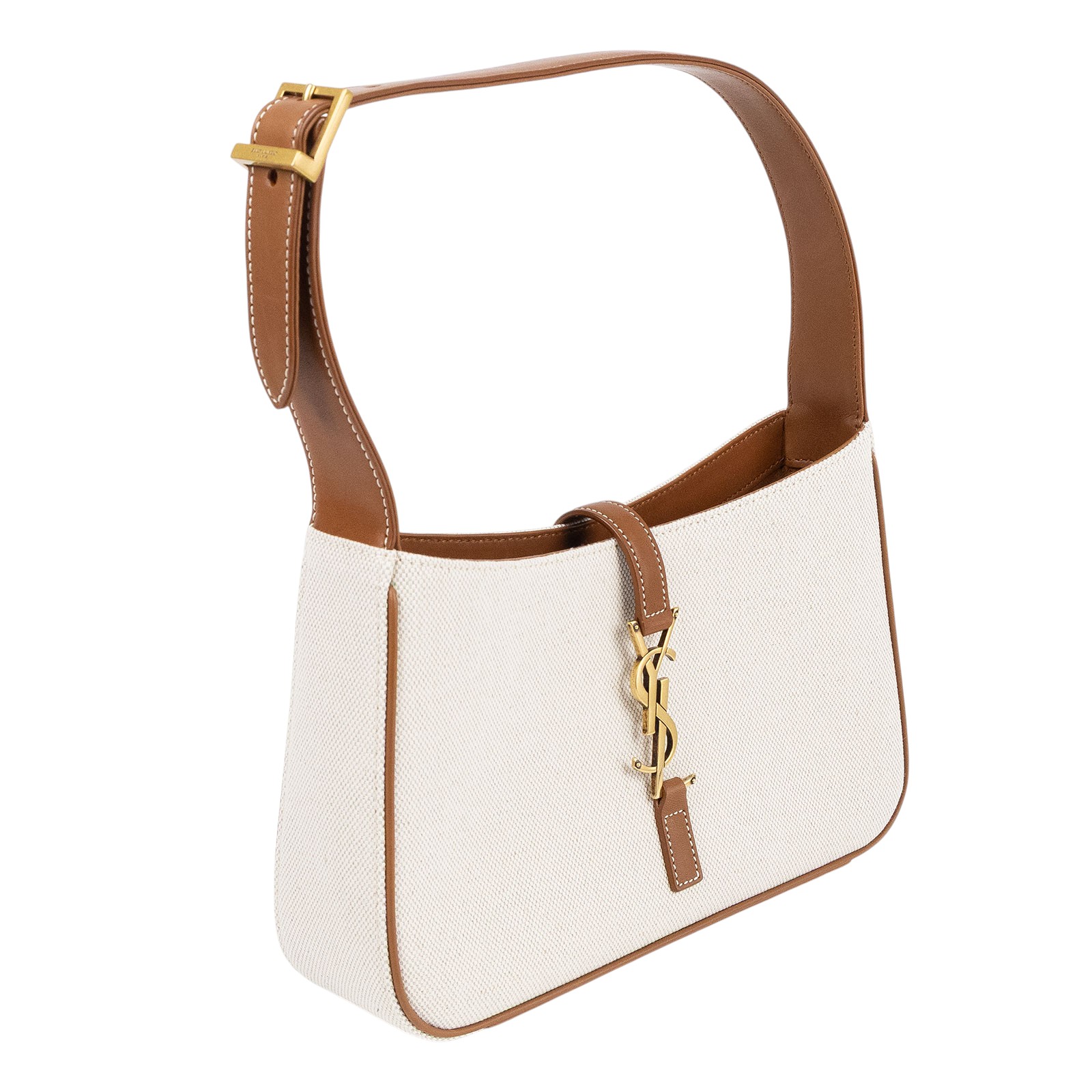 聖羅蘭 YSL SAINT LAURENT LE 5 À 7 緞面 HOBO 手袋 手提包 657228FAAP7 棕拚帆布 LE 5 À 7 HOBO 防塵袋
