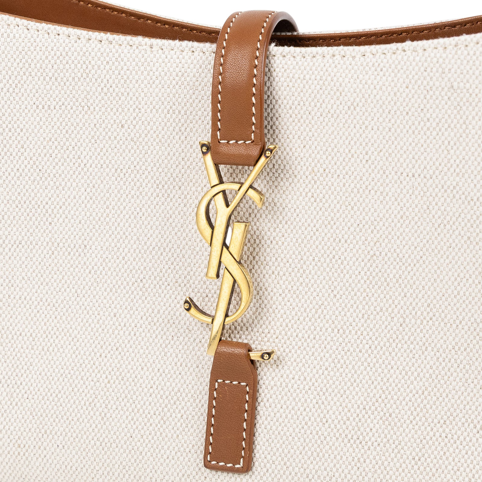 聖羅蘭 YSL SAINT LAURENT LE 5 À 7 緞面 HOBO 手袋 手提包 657228FAAP7 棕拚帆布 LE 5 À 7 HOBO 防塵袋