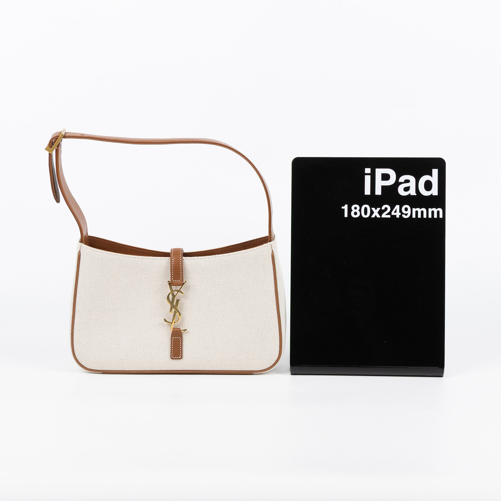 聖羅蘭 YSL SAINT LAURENT LE 5 À 7 緞面 HOBO 手袋 手提包 657228FAAP7 棕拚帆布 LE 5 À 7 HOBO 防塵袋