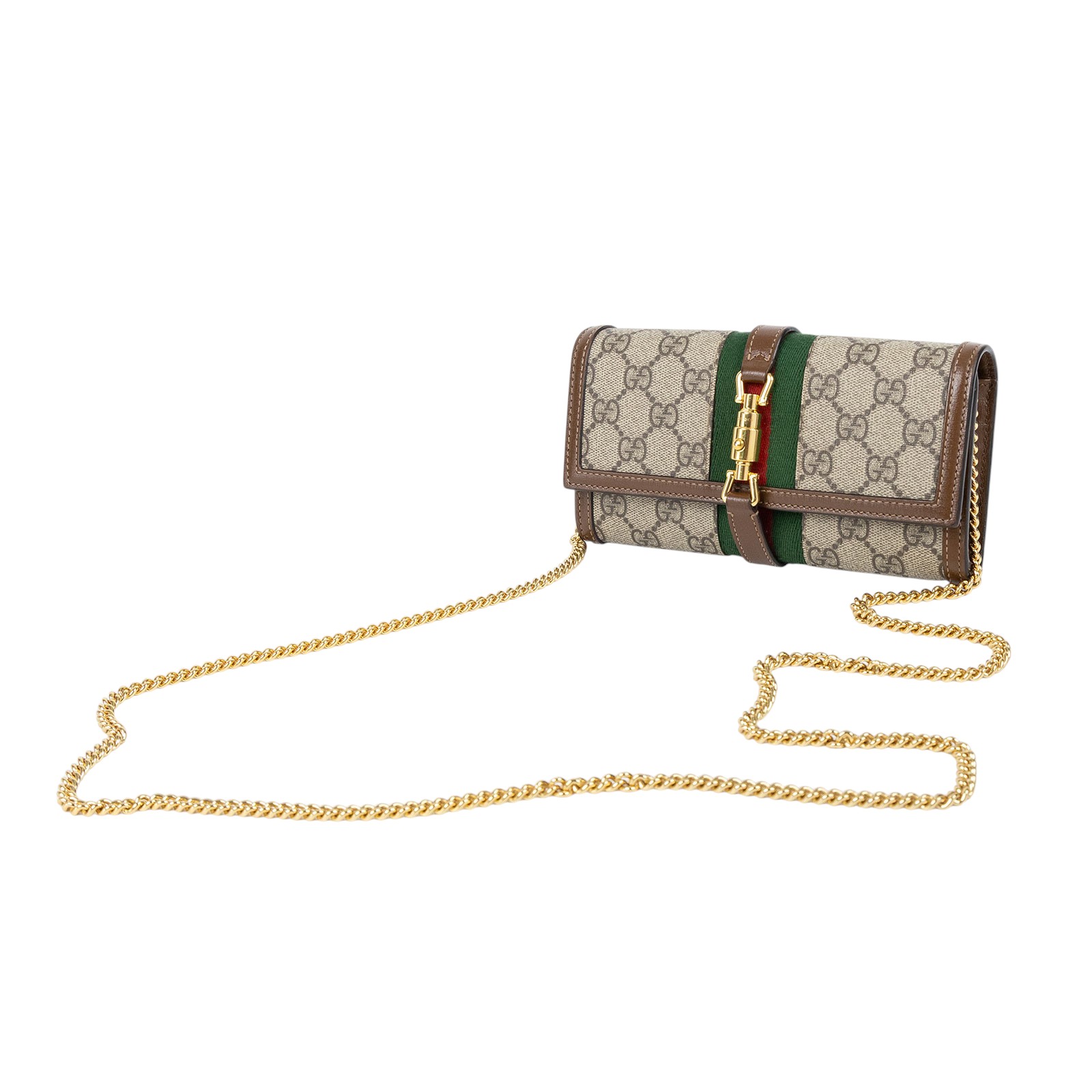 古馳 GUCCI Jackie 1961 鍊帶 錢包 ‎652681 HUHHG 棕JACKIE 1961 WOC 原廠盒子/防塵袋