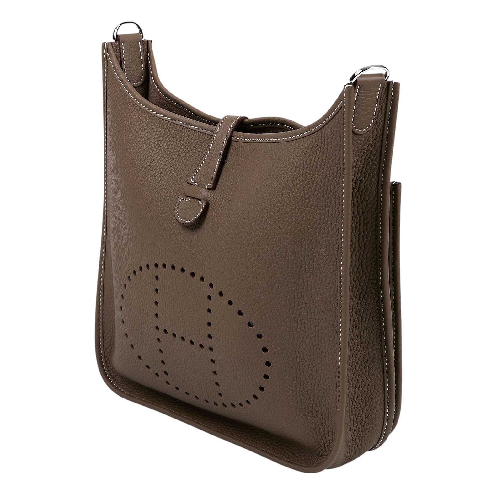 愛馬仕 Hermès Evelyne Bag 伊芙琳包 29 馬蹄型 大象灰 H056277CK18 H056277CK18/K FA 004 A  背帶/防塵袋/原廠盒子/購買證明影本