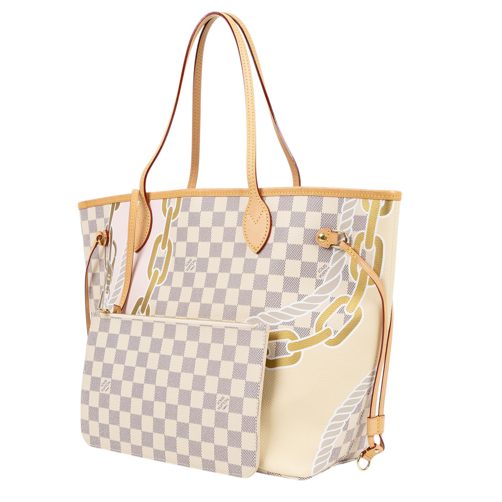 路易威登 LOUIS VUITTON Neverfull MM 托特包 限定款 N40471 晶片款  原廠盒子/防塵袋/購買證明正本