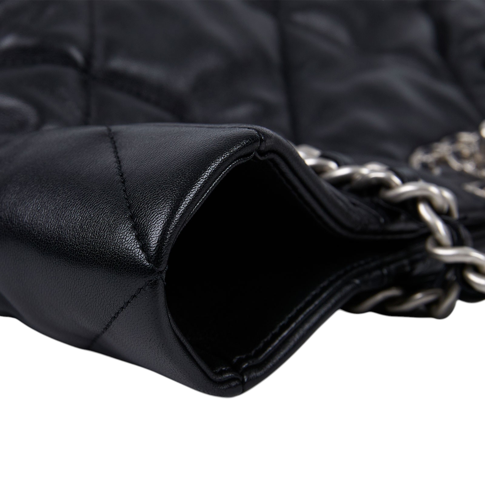 香奈兒 CHANEL 19 購物袋  晶片款 黑銀羊19托特包 防塵袋