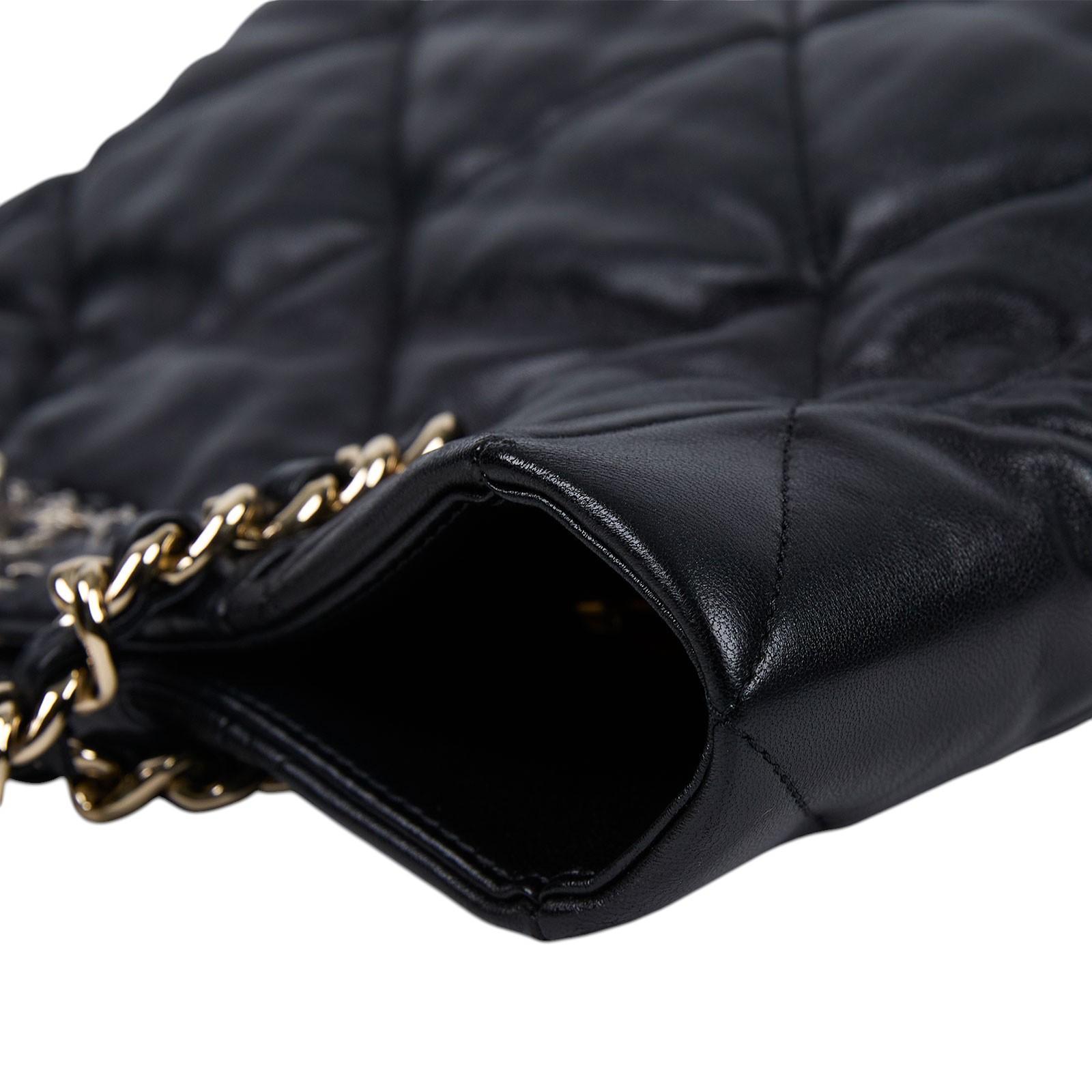 香奈兒 CHANEL 19 購物袋  晶片款 黑銀羊19托特包 防塵袋