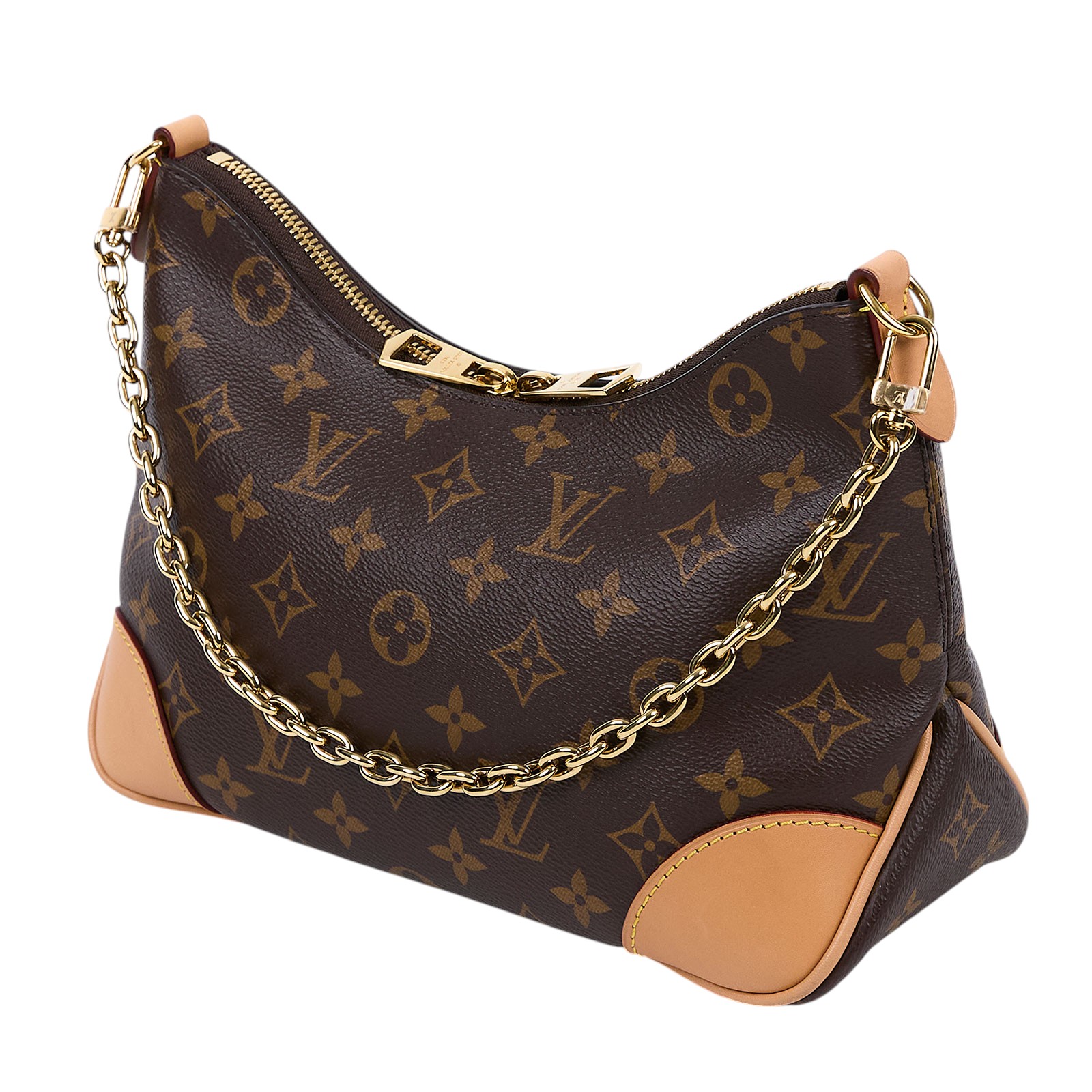 路易威登 LOUIS VUITTON Boulogne 牛角包 手提 斜肩背包 M45832 晶片款 原花Boulogne PM 防塵袋/背帶2/購買證明正本