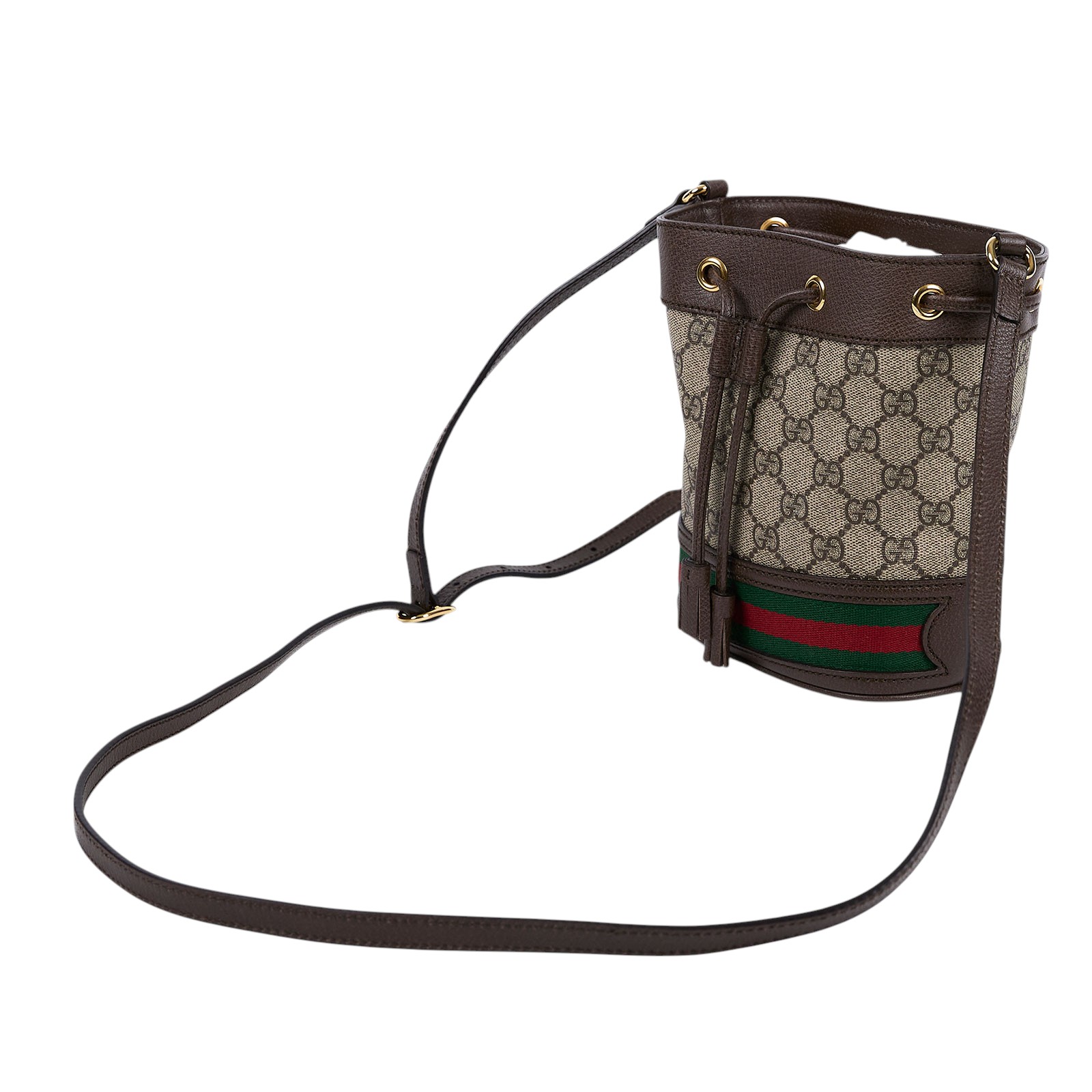 古馳 GUCCI Ophidia GG 迷你 水桶袋 米色 烏木色 550620 96I3B 棕GG紋OPHIDIA水桶包 防塵袋