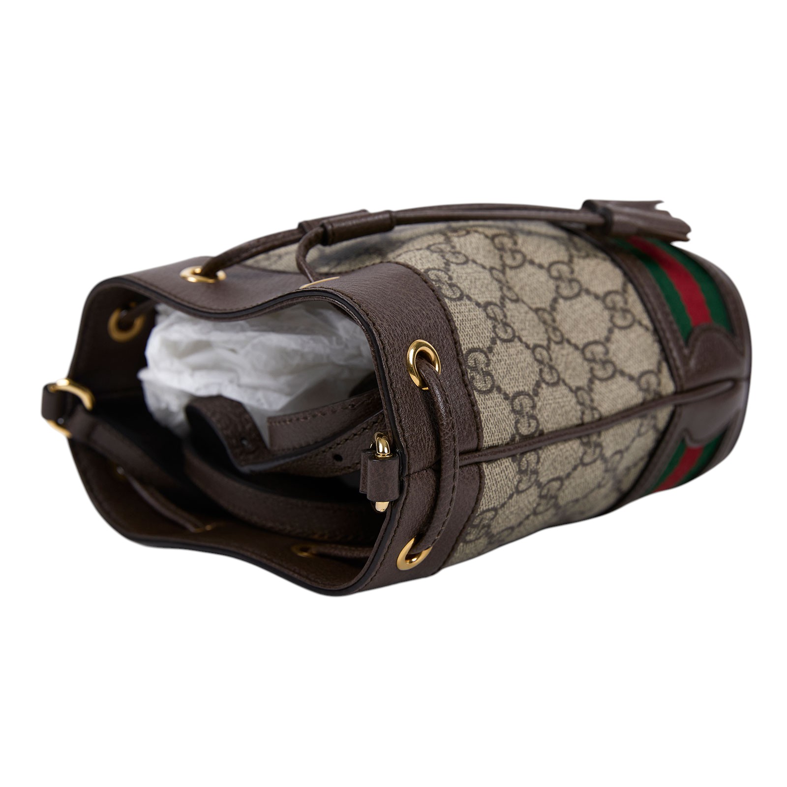 古馳 GUCCI Ophidia GG 迷你 水桶袋 米色 烏木色 550620 96I3B 棕GG紋OPHIDIA水桶包 防塵袋