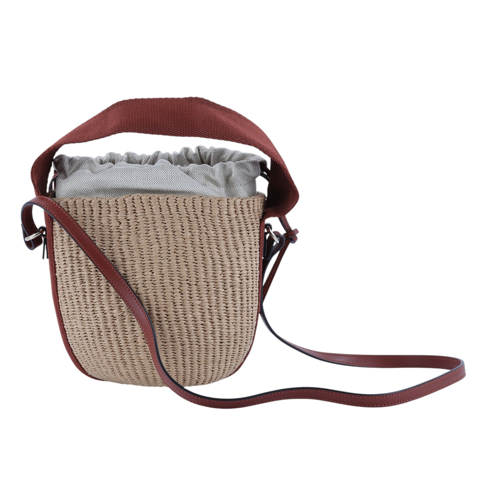 蔻依 CHLOE Horse Medal 籃式手提包 小型 CHC25SS592O8227S 咖MIFUKO草編水桶包SMALL 防塵袋