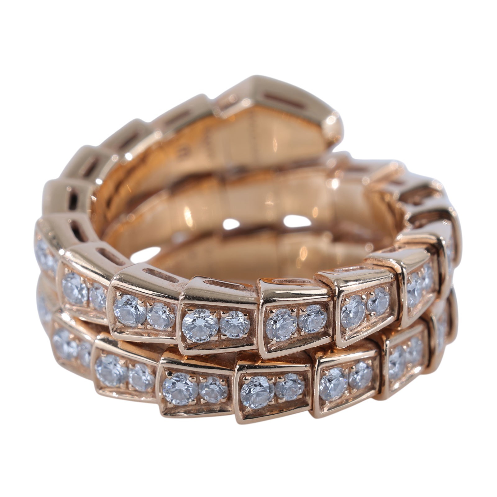 寶格麗 BVLGARI Serpenti Viper 戒指 357263 RG SERPENTI滿鑽戒#M 保書/原廠盒子