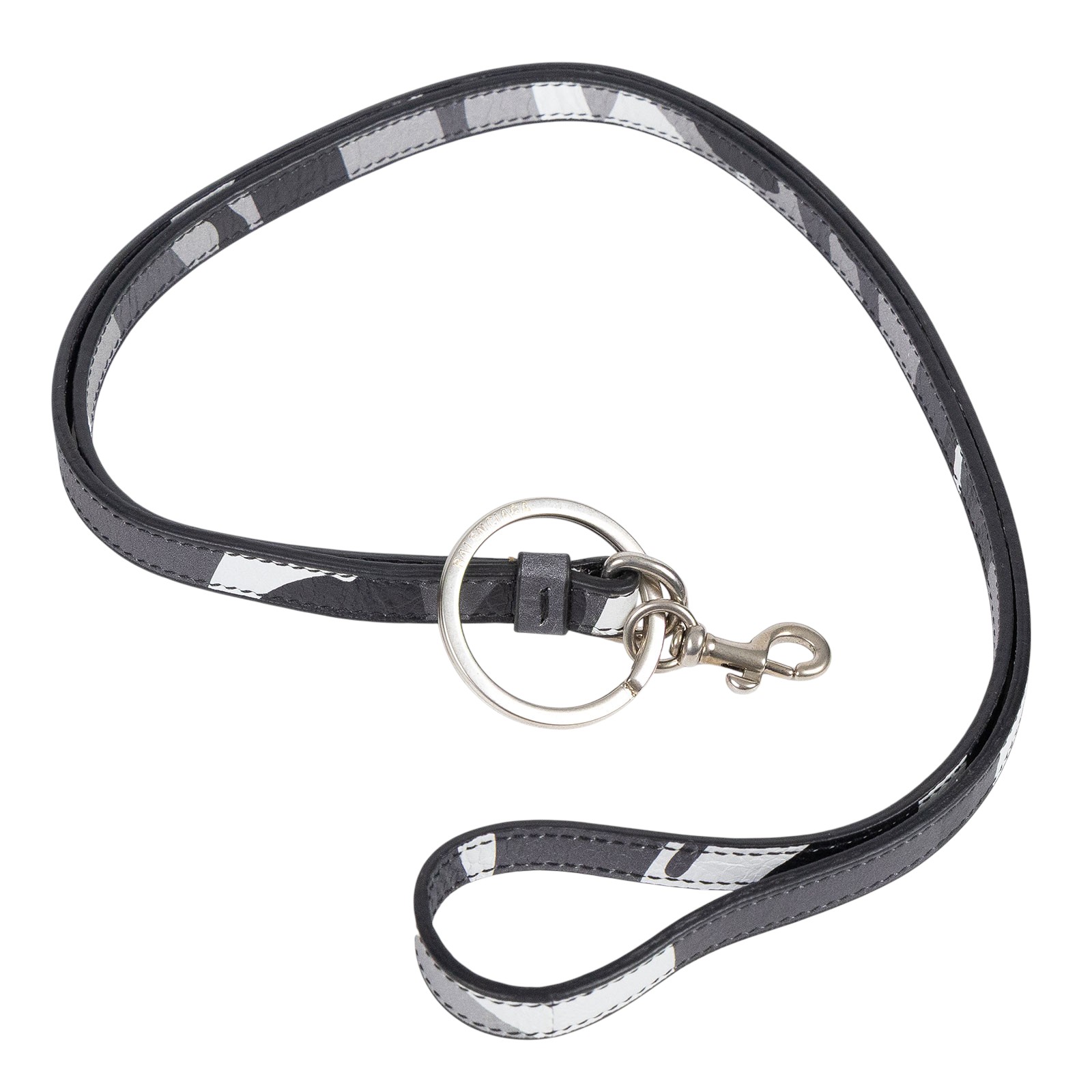 巴黎世家 BALENCIAGA 卡夾 證件夾 5945482AAPB 黑白迷彩掛繩卡包 原廠盒子/防塵袋