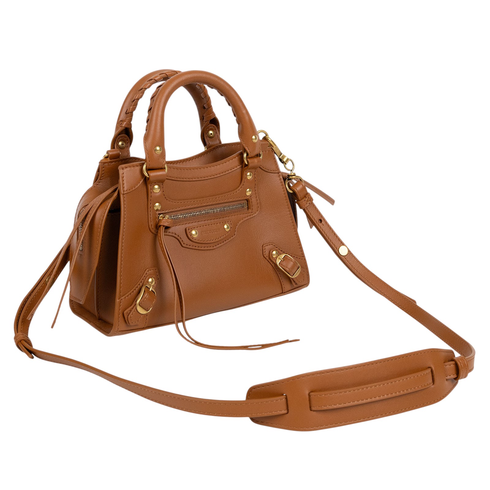 巴黎世家 BALENCIAGA Neo Calassic 迷你 機車包 63852415Y4Y 焦糖NEO CLASSIC MINI 防塵袋