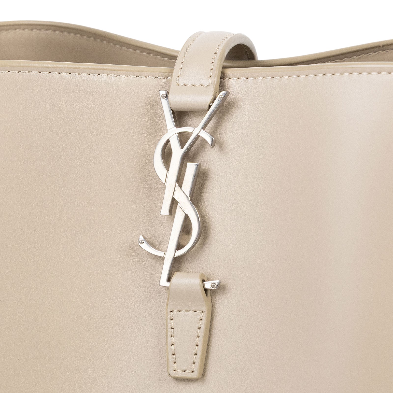 聖羅蘭 YSL SAINT LAURENT le 37 亮面皮革 小型手袋 7490362R20W 米灰LE 37 SMALL 背帶