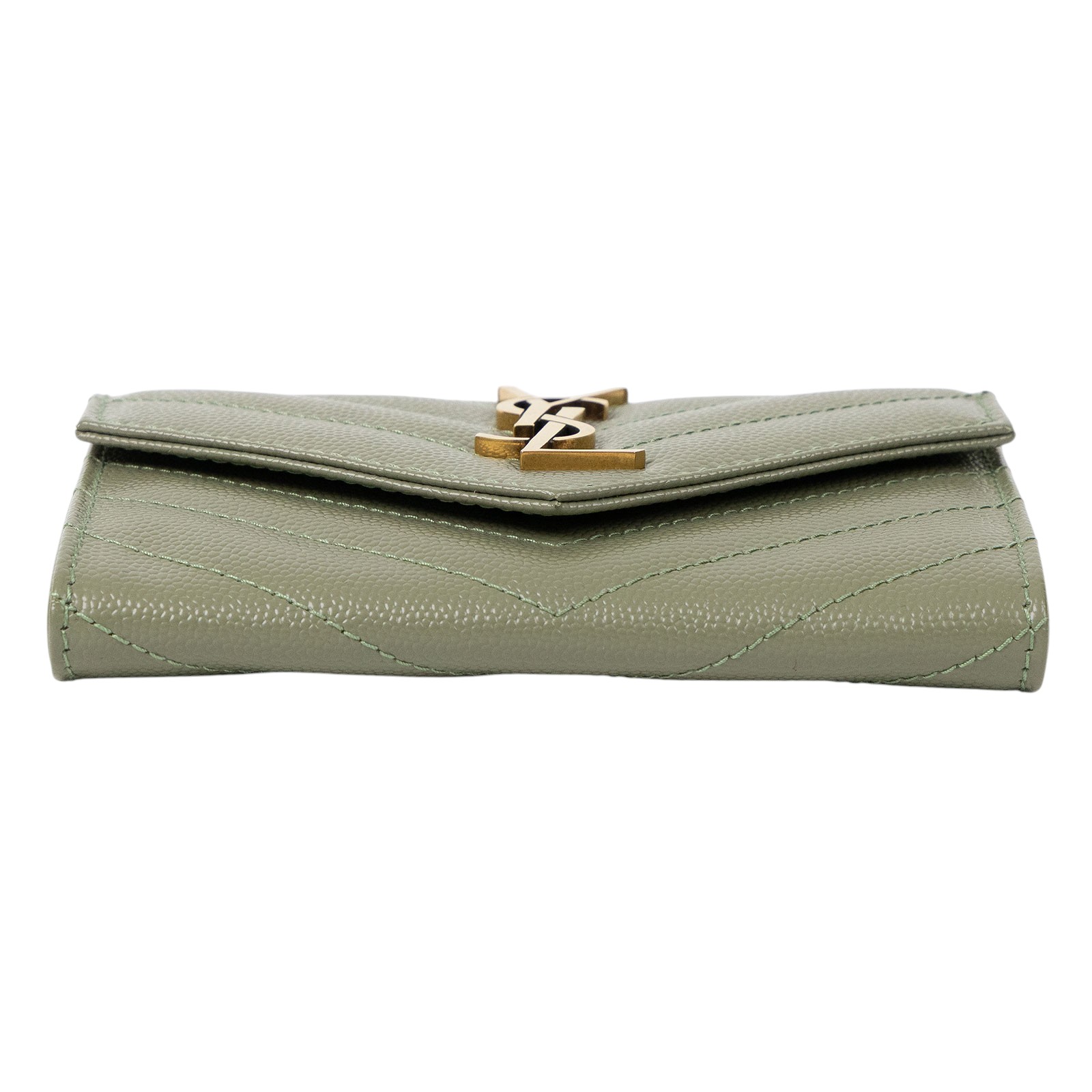 聖羅蘭 YSL SAINT LAURENT cassandre matelassé 粒面壓紋皮革 小型 信封錢包 短夾 414404BOW01  原廠盒子/防塵袋