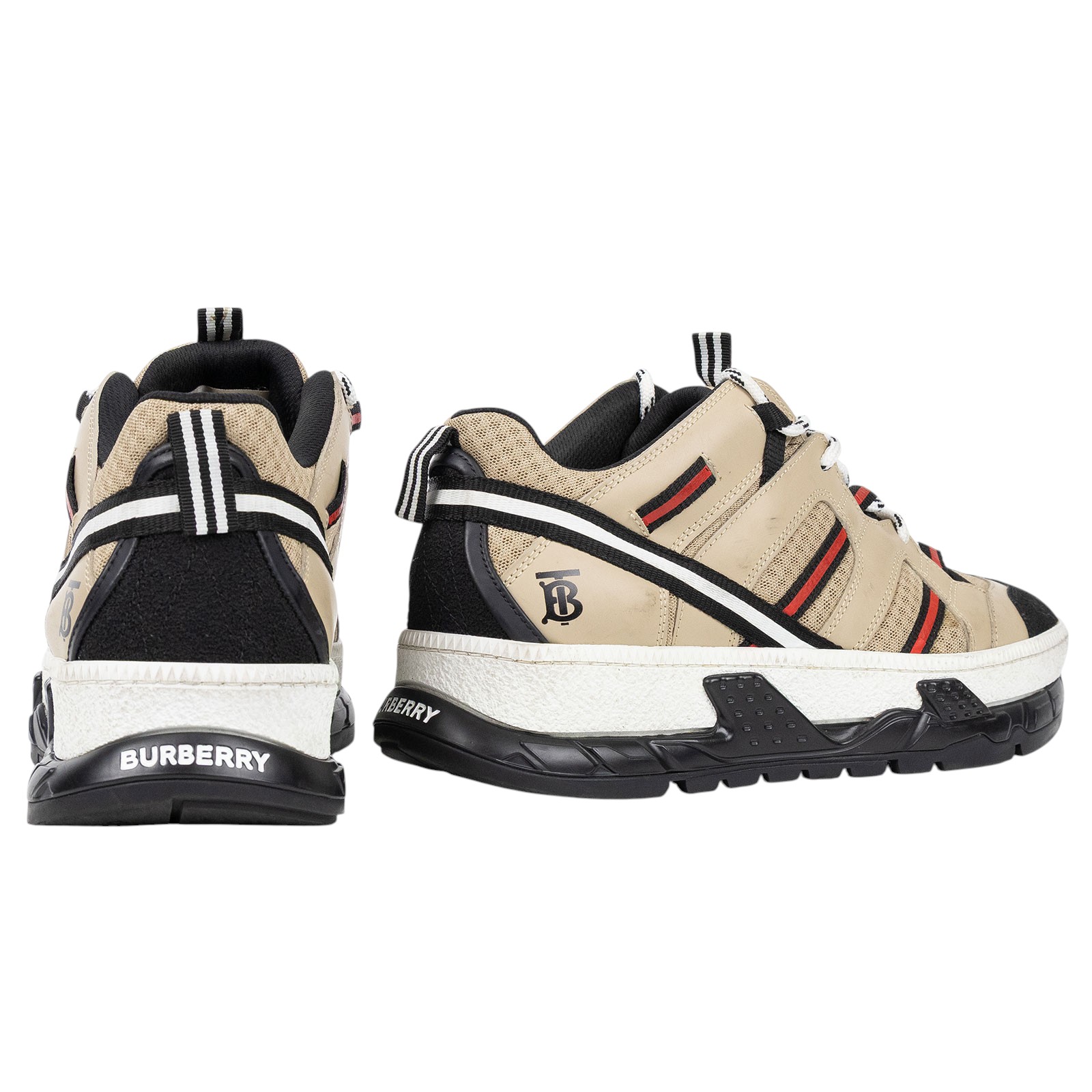 博柏利 BURBERRY Union Sneakers 運動鞋 8016481_41 卡其色布鞋#41 無附屬品
