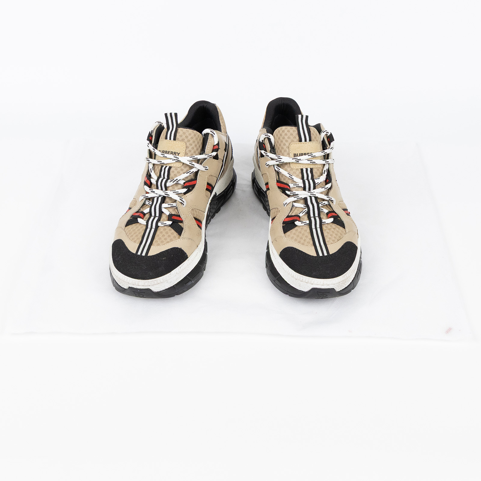 博柏利 BURBERRY Union Sneakers 運動鞋 8016481_41 卡其色布鞋#41 無附屬品
